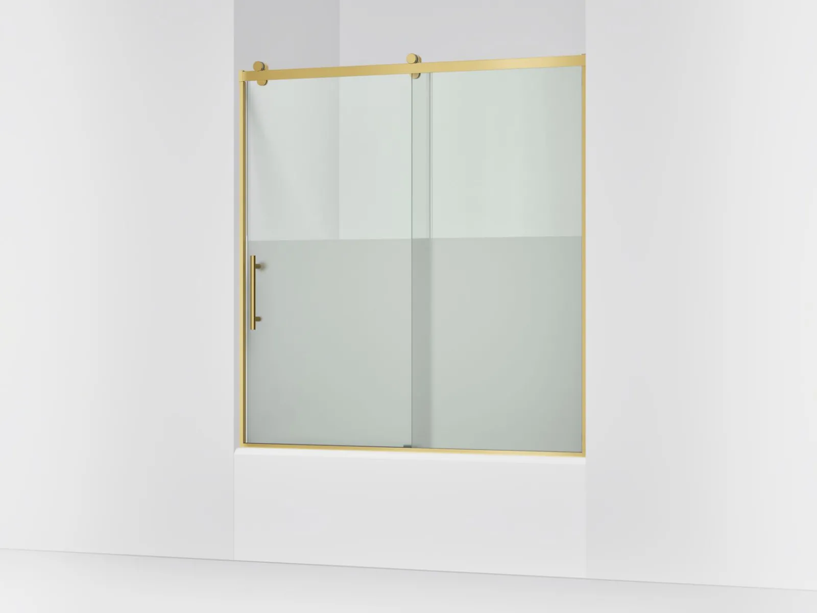 56-5/8"-59-5/8" W x 62-1/2" H sliding bath door with 3/8"-thick Crystal Clear glass^Kohler Sale