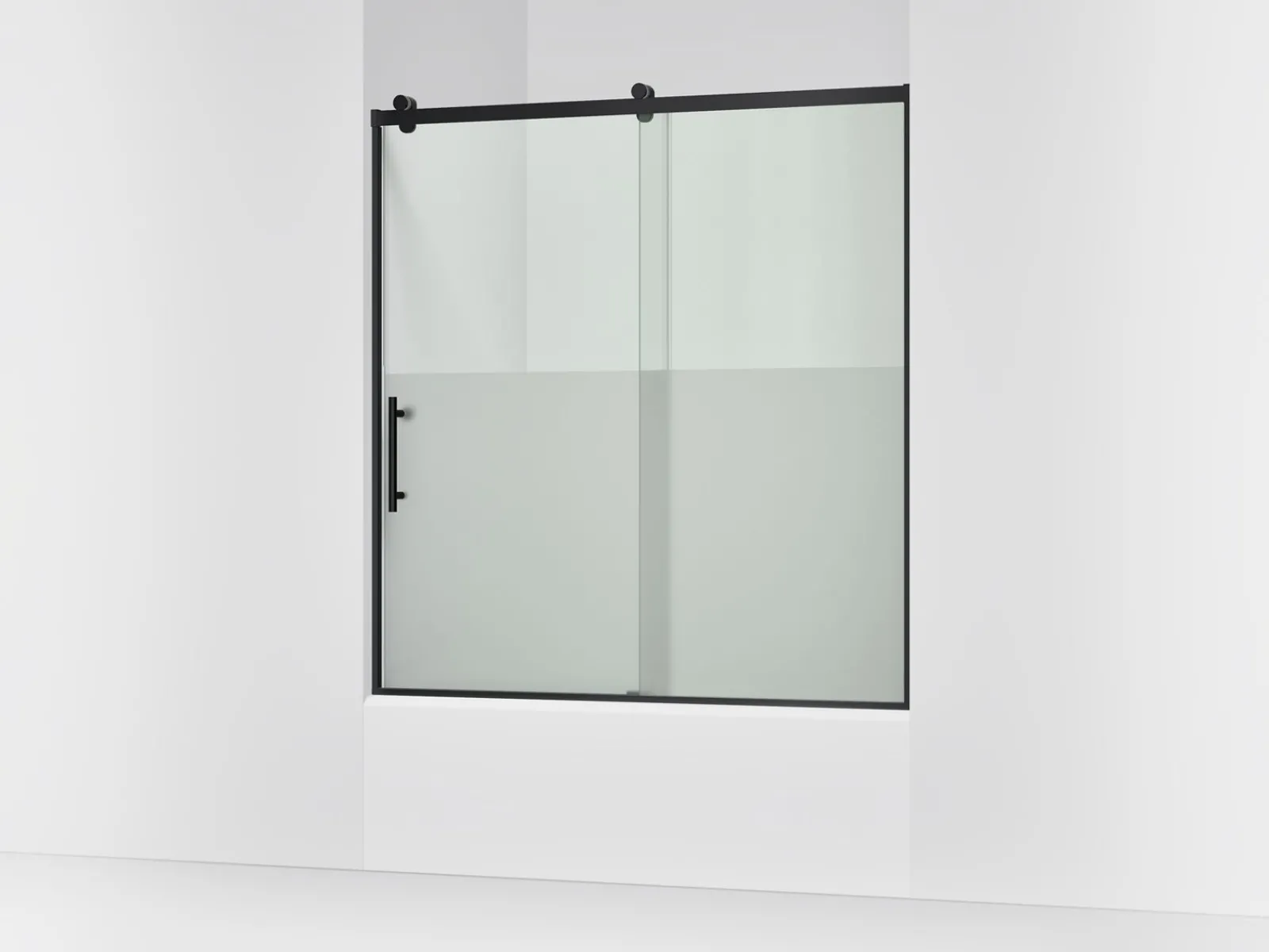 56-5/8"-59-5/8" W x 62-1/2" H sliding bath door with 3/8"-thick Crystal Clear glass^Kohler Sale