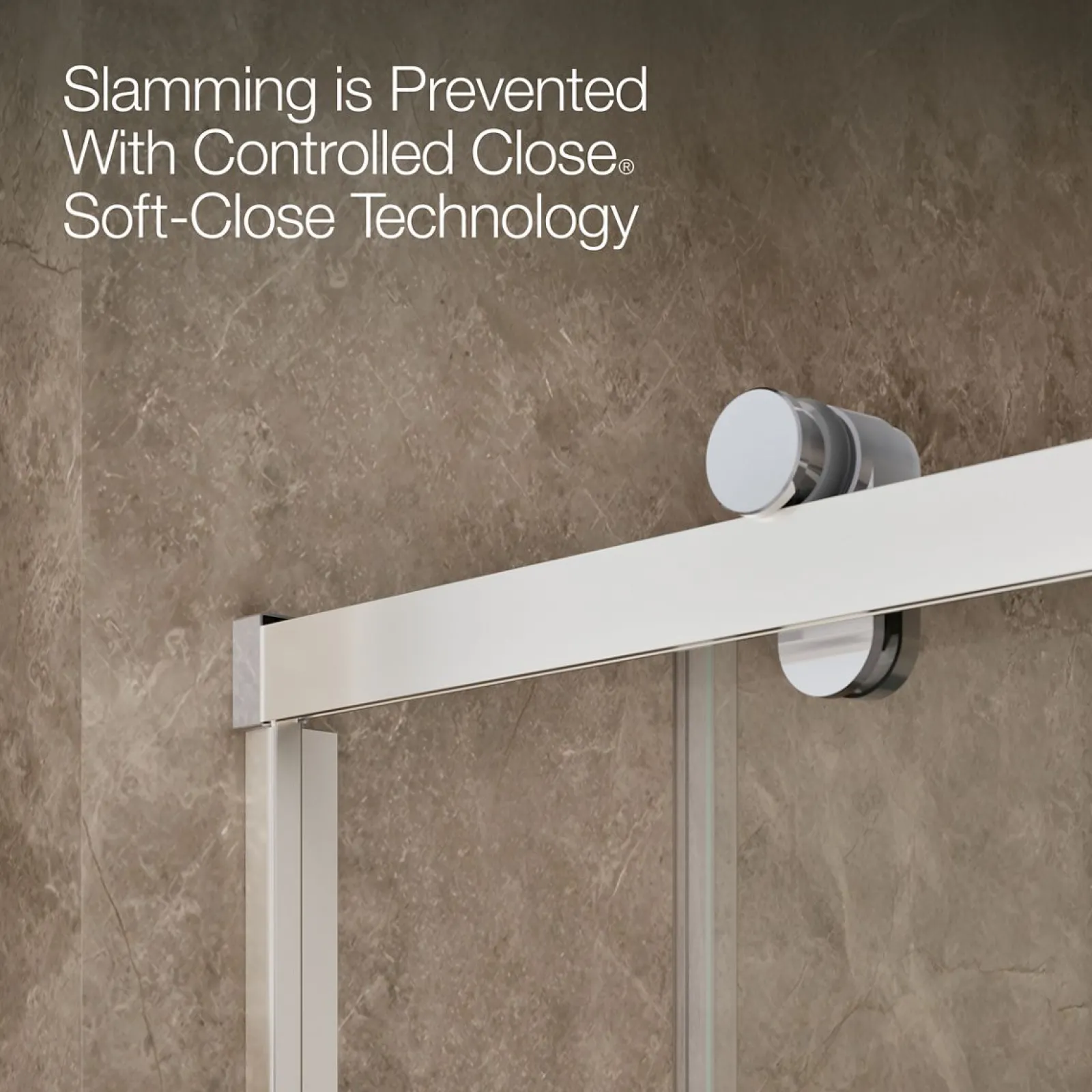 56-5/8"-59-5/8" W x 62-1/2" H sliding bath door with 3/8"-thick Crystal Clear glass^Kohler Sale