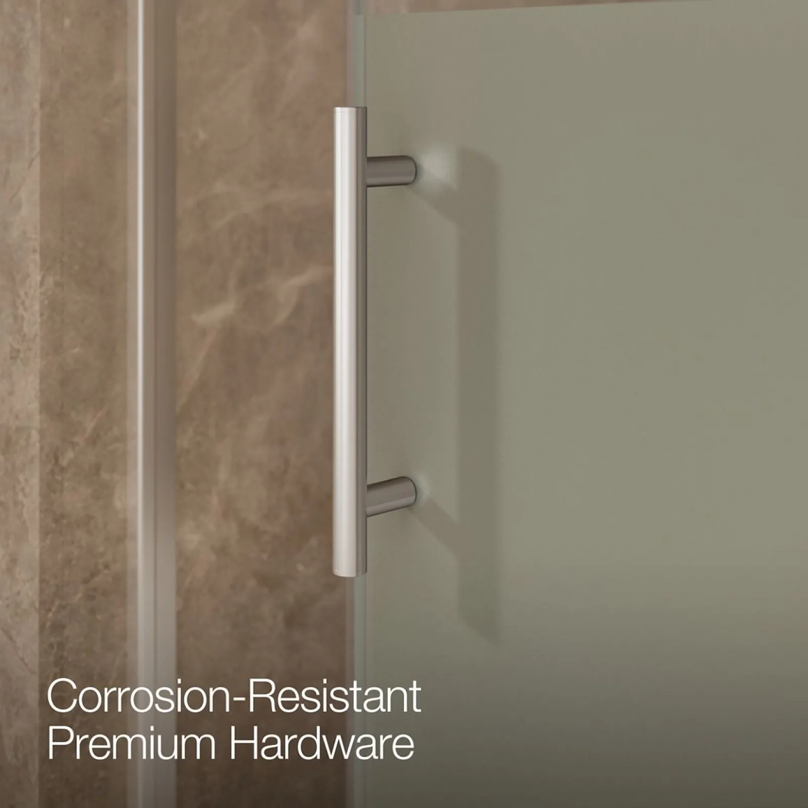 56-5/8"-59-5/8" W x 62-1/2" H sliding bath door with 3/8"-thick Crystal Clear glass^Kohler Sale