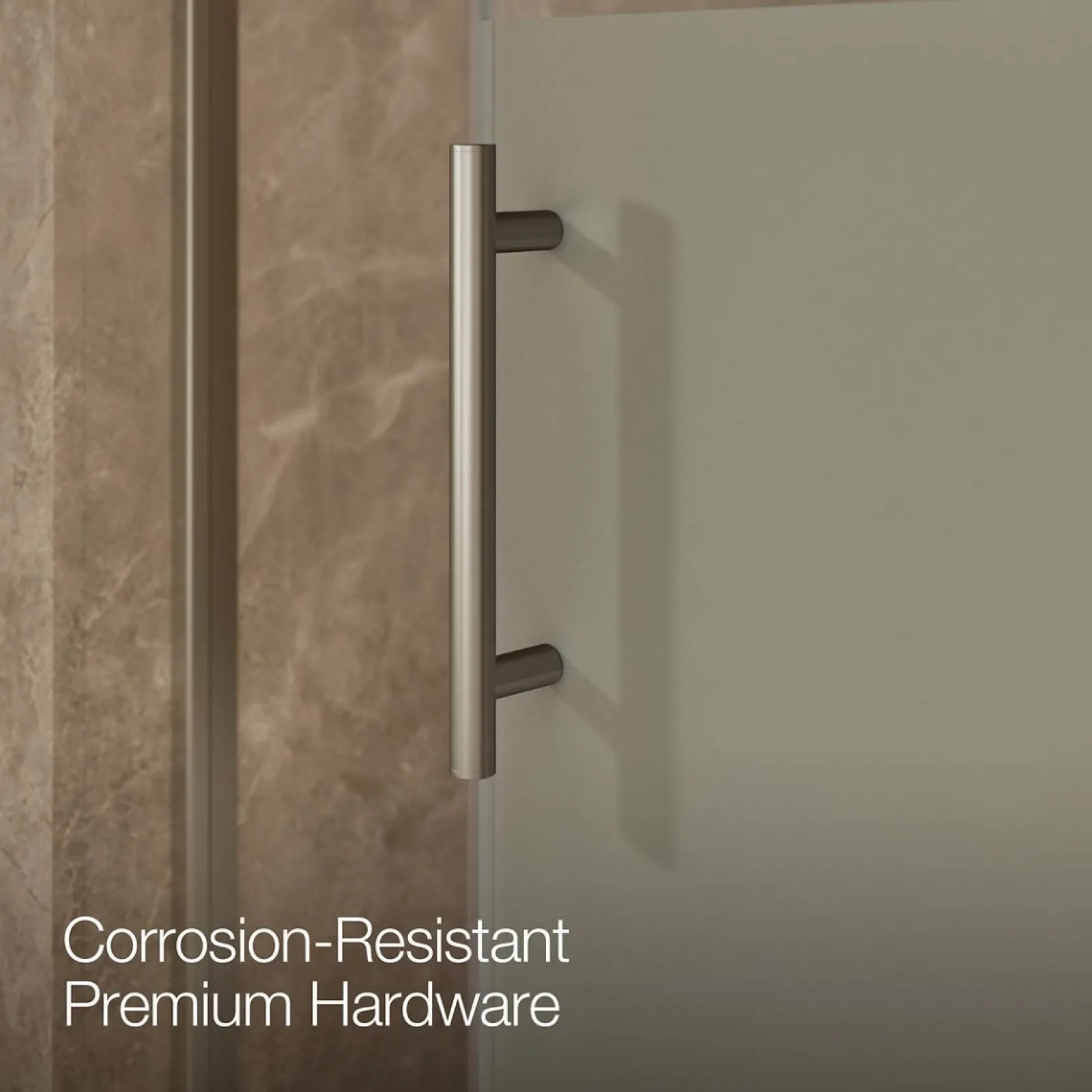 56-5/8"-59-5/8" W x 62-1/2" H sliding bath door with 3/8"-thick Crystal Clear glass^Kohler Sale