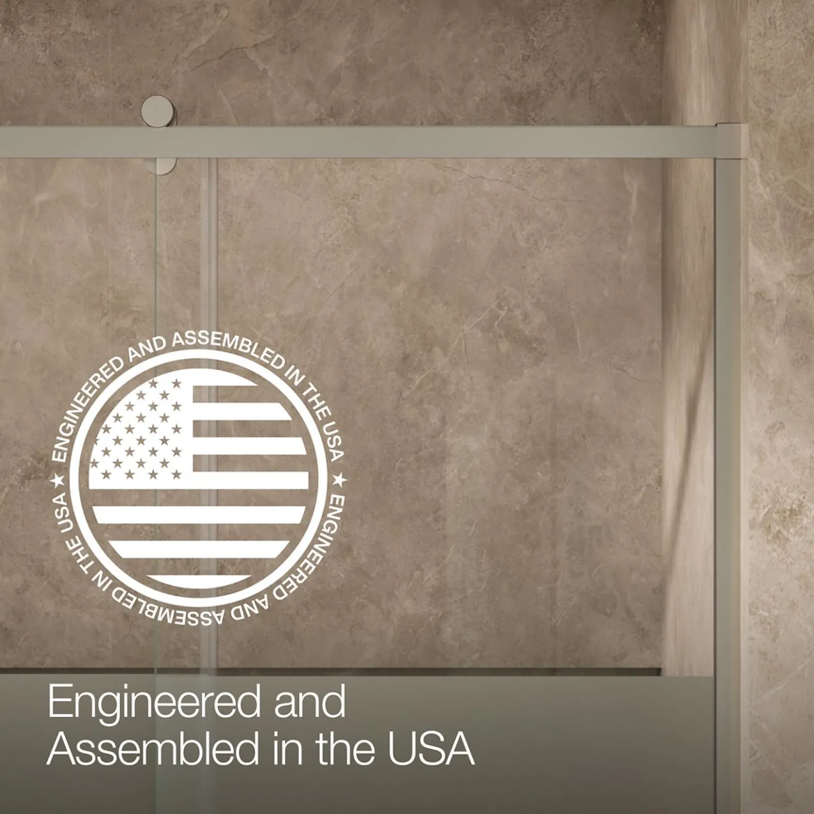 56-5/8"-59-5/8" W x 62-1/2" H sliding bath door with 3/8"-thick Crystal Clear glass^Kohler Sale