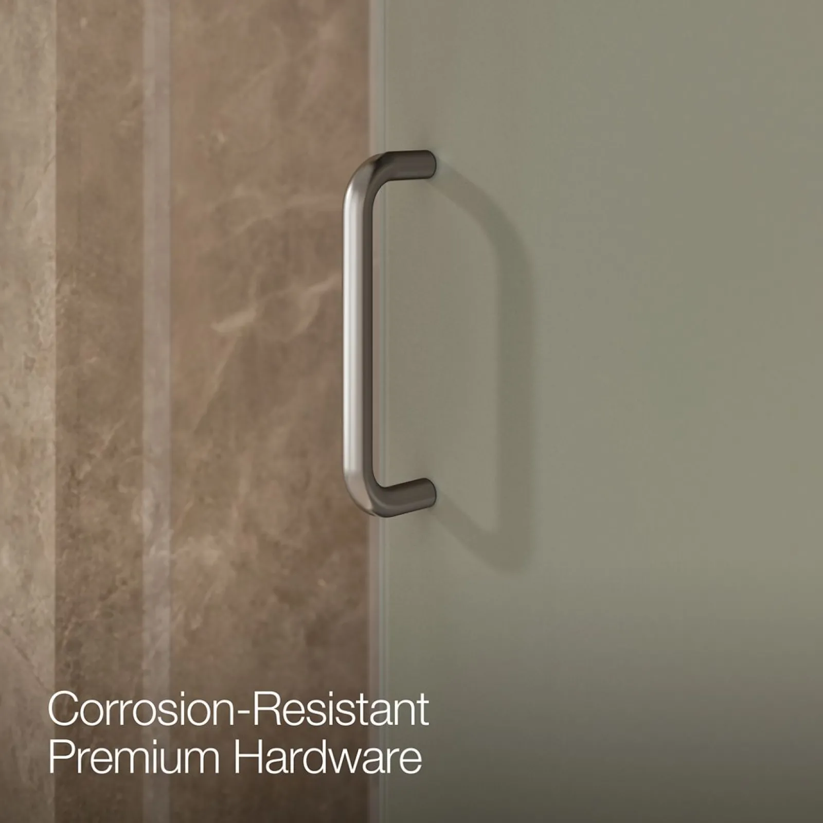56-1/4"-59-5/8" W x 56-3/4" H sliding bath door with 1/4"-thick Frosted glass^Kohler Sale