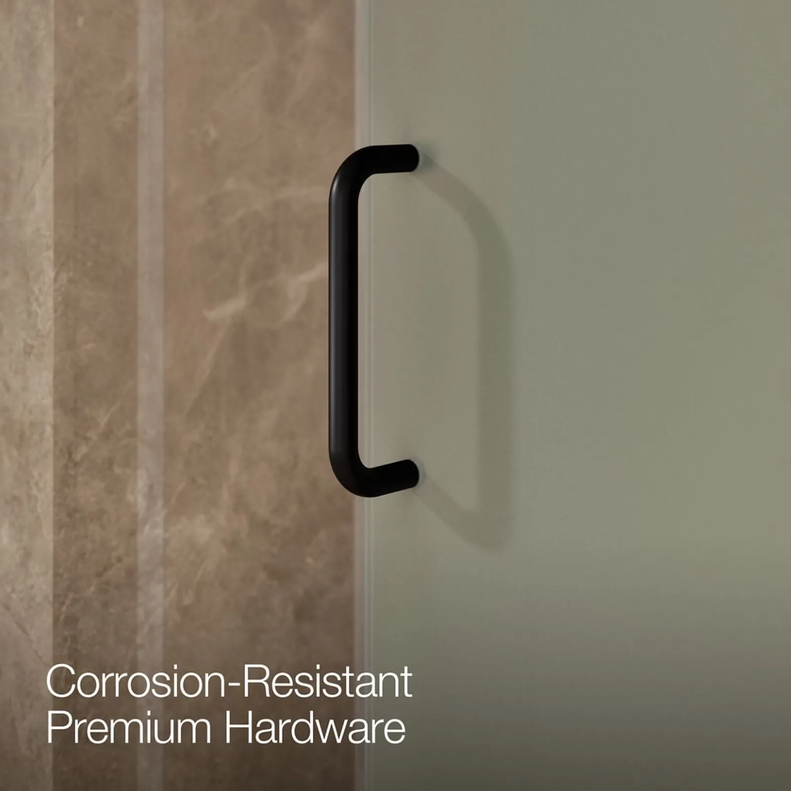 56-1/4"-59-5/8" W x 56-3/4" H sliding bath door with 1/4"-thick Frosted glass^Kohler Sale