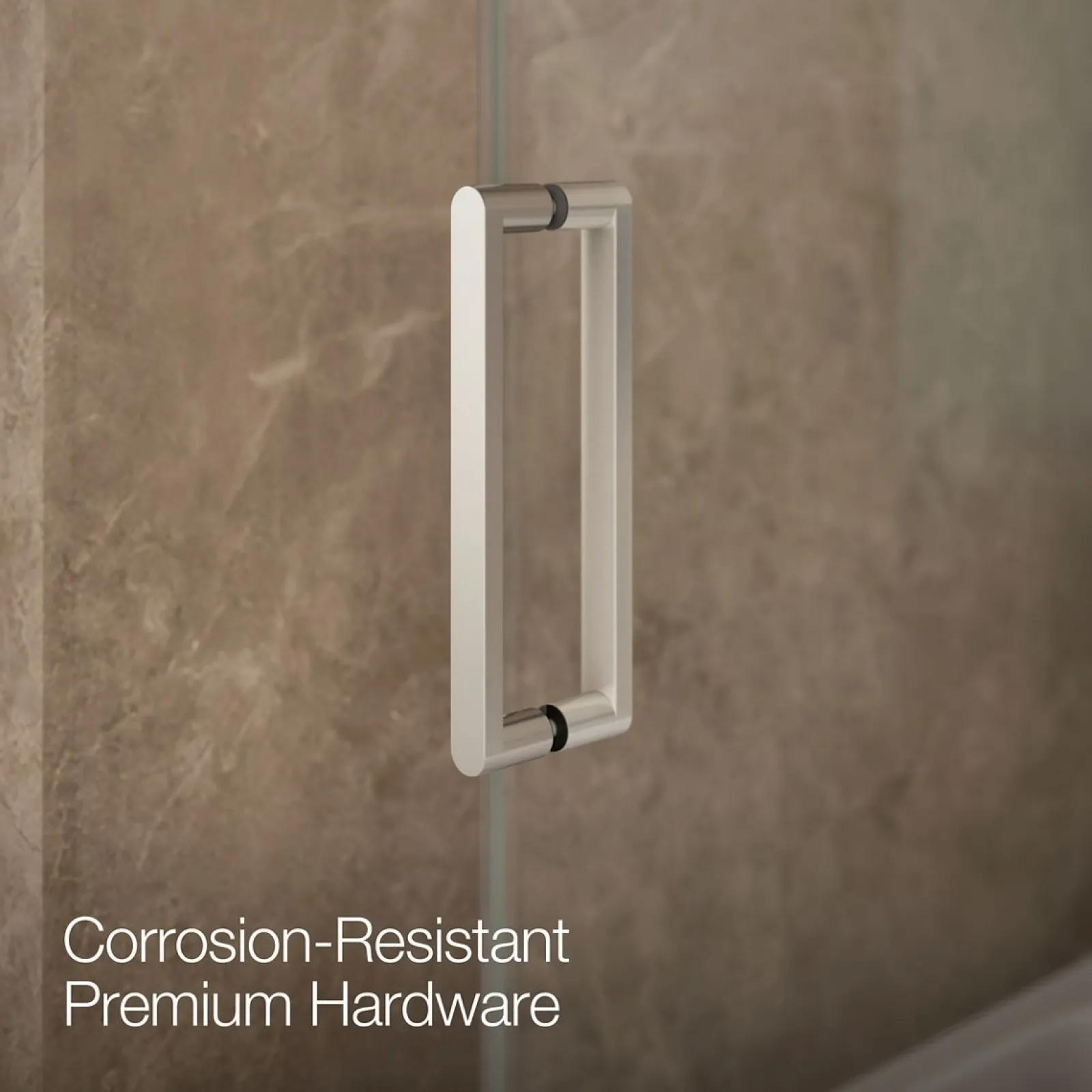 56-1/8"-59-7/8" W x 62" H sliding bath door with 3/8"-thick Crystal Clear glass^Kohler New
