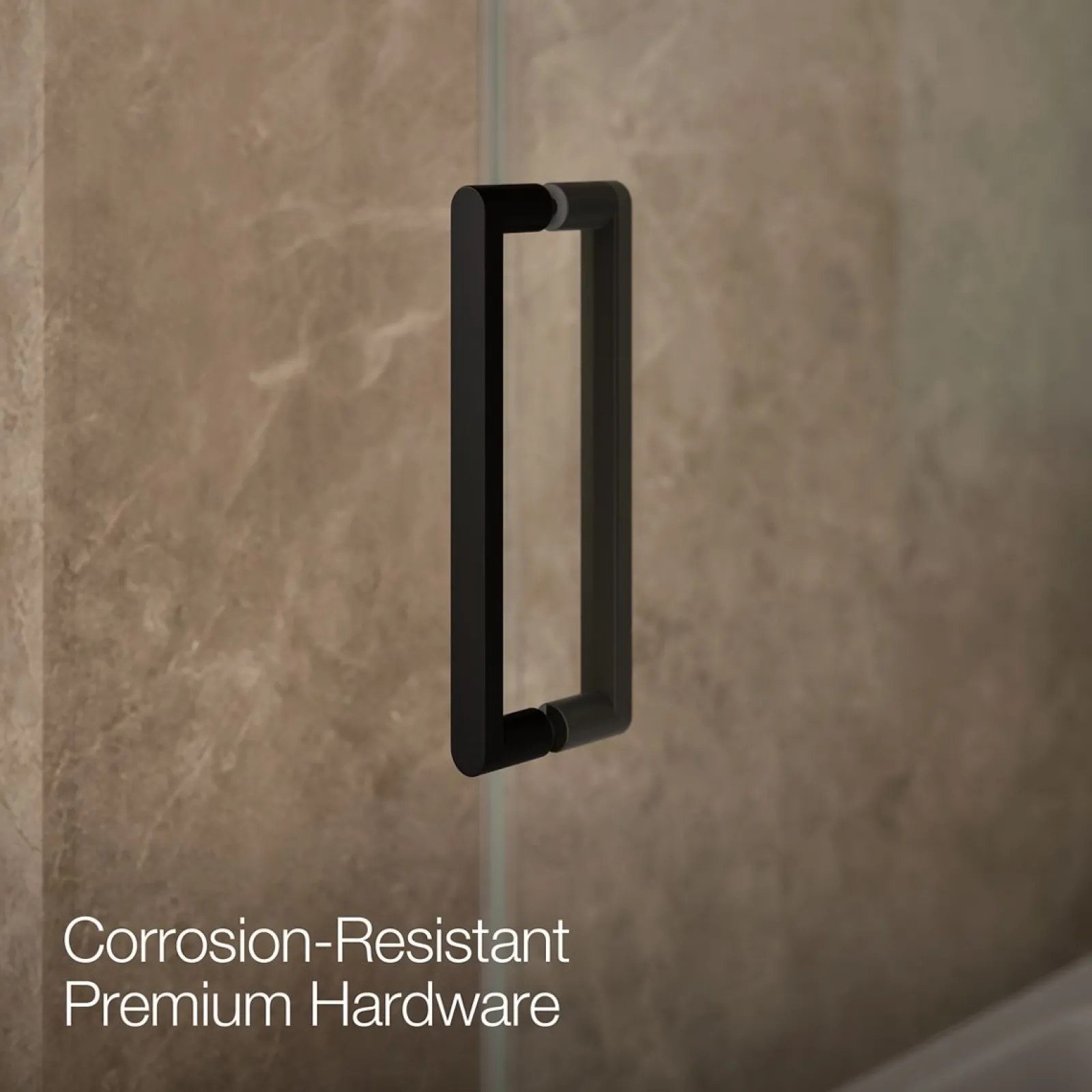 56-1/8"-59-7/8" W x 62" H sliding bath door with 3/8"-thick Crystal Clear glass^Kohler New