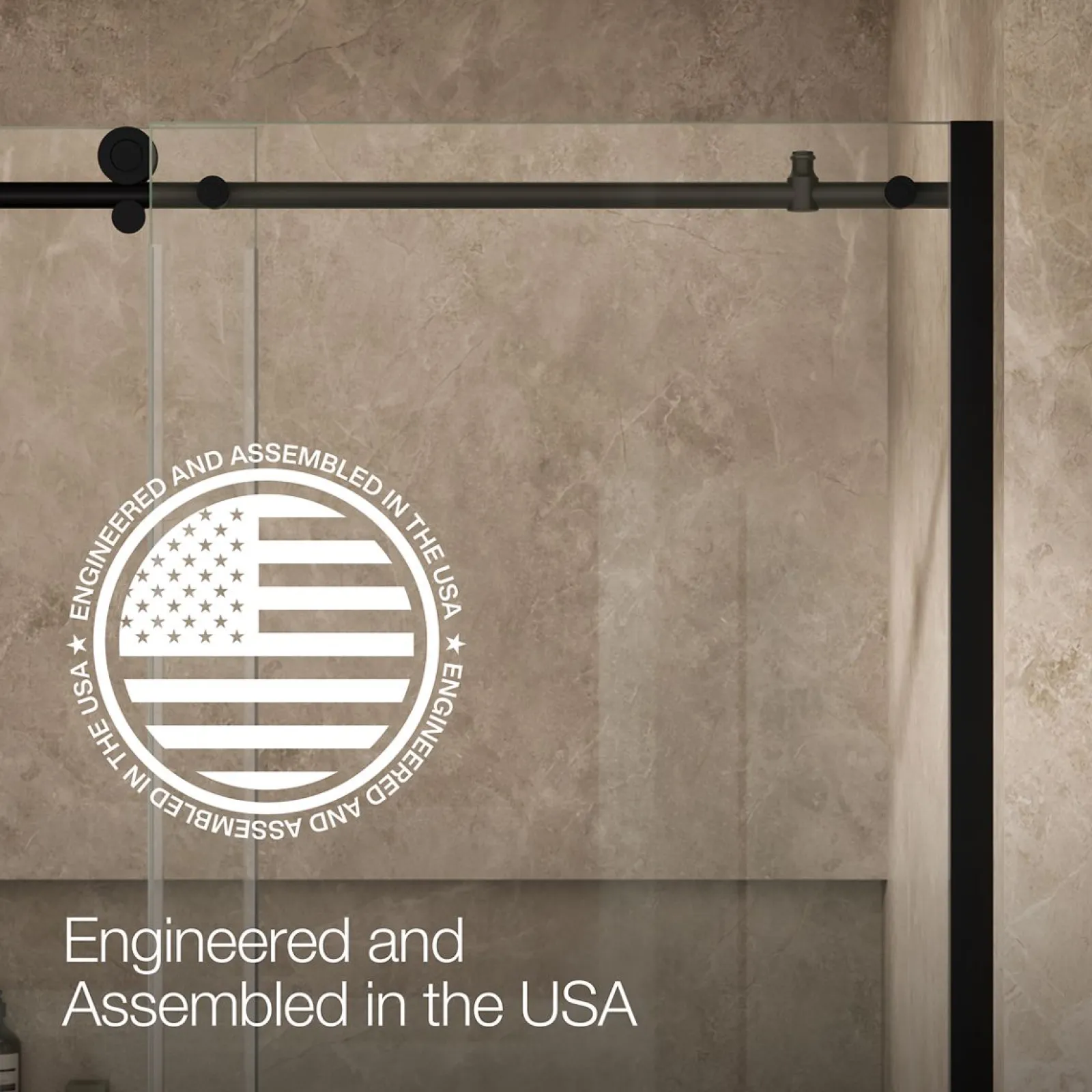 56-1/8"-59-7/8" W x 62" H sliding bath door with 3/8"-thick Crystal Clear glass^Kohler New