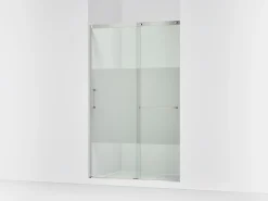 50-1/4"-53-5/8" W x 75-1/2" H sliding shower door with 5/16"-thick Crystal Clear glass^Kohler Clearance