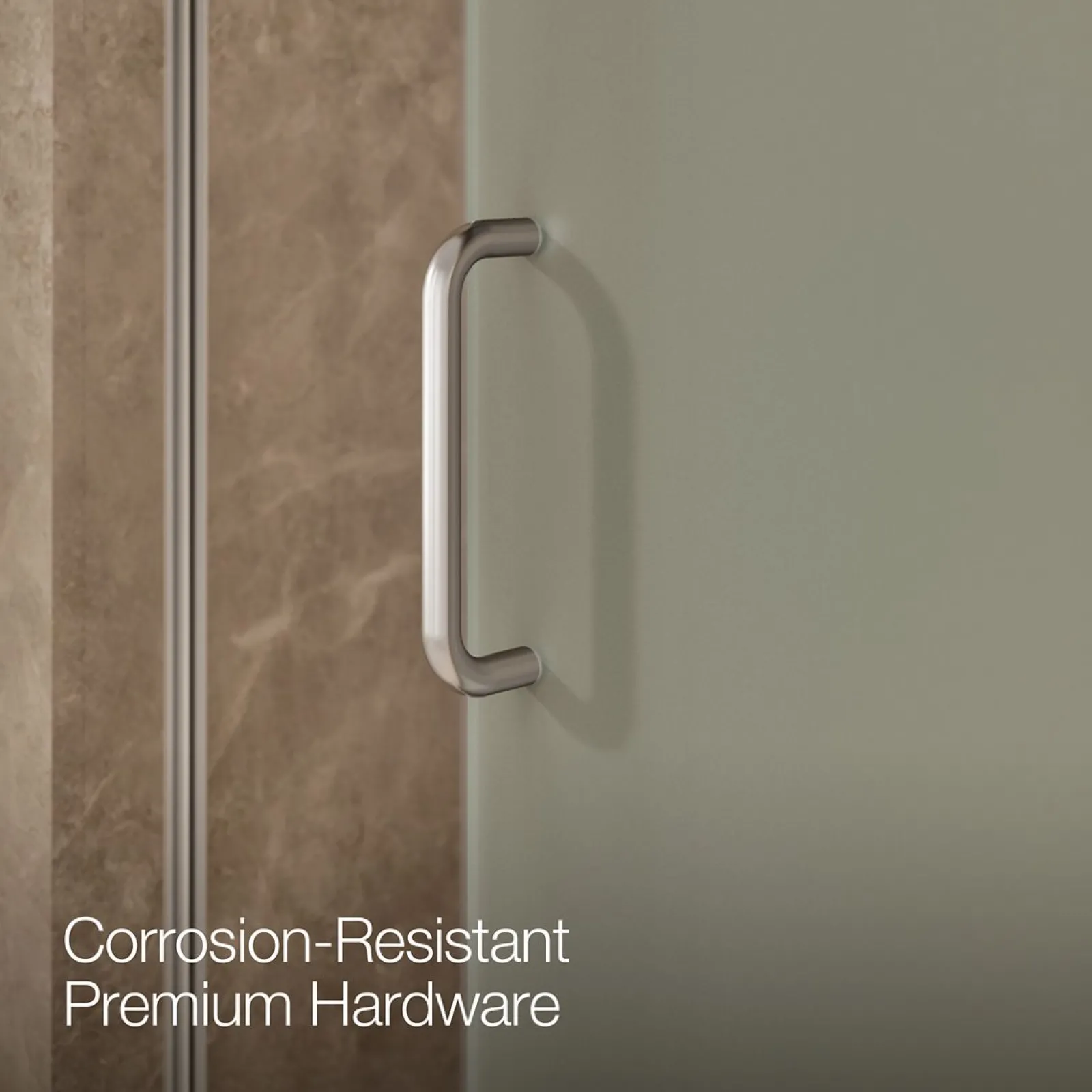 50-1/4"-53-5/8" W x 75-1/2" H sliding shower door with 5/16"-thick Crystal Clear glass^Kohler Clearance