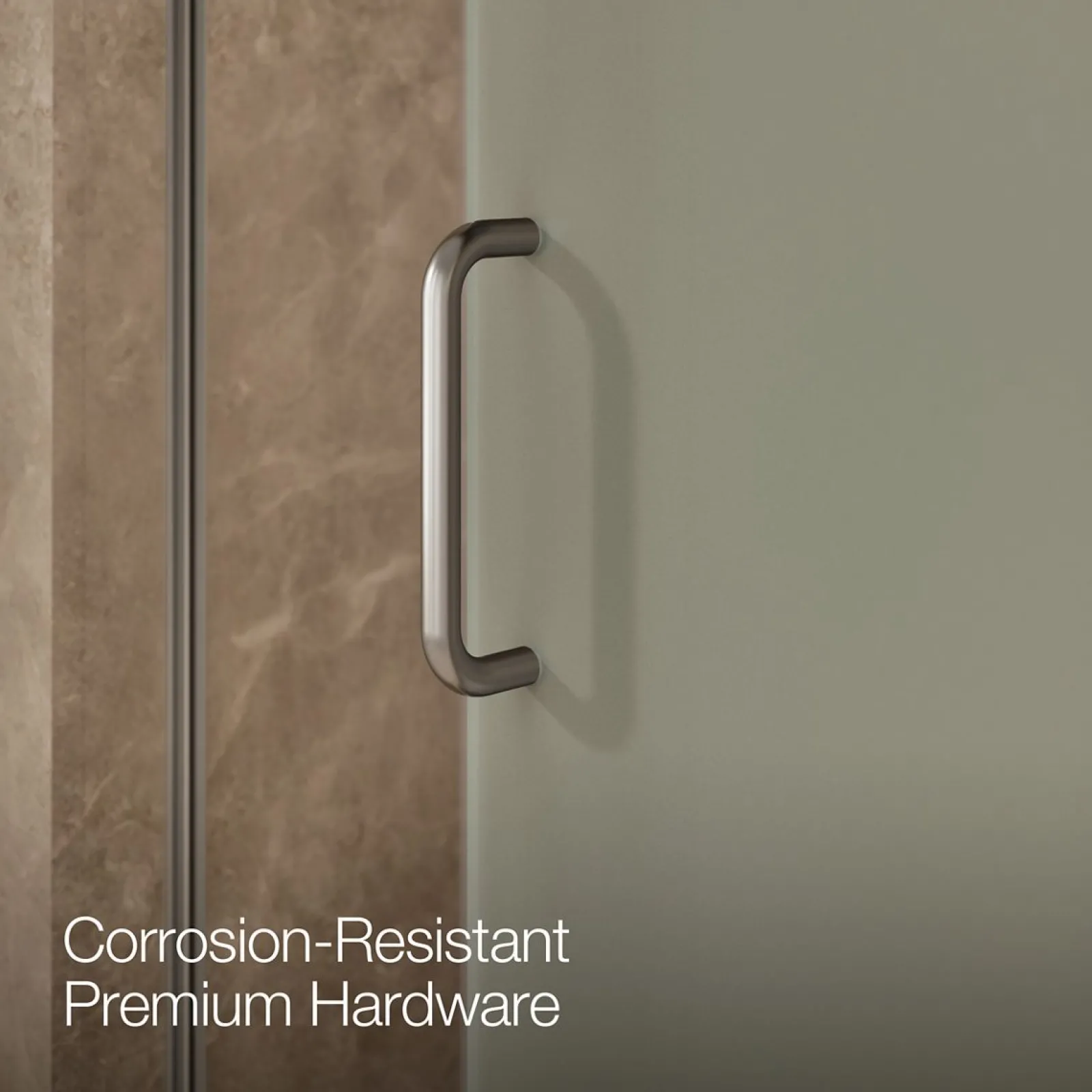 50-1/4"-53-5/8" W x 75-1/2" H sliding shower door with 5/16"-thick Crystal Clear glass^Kohler Clearance