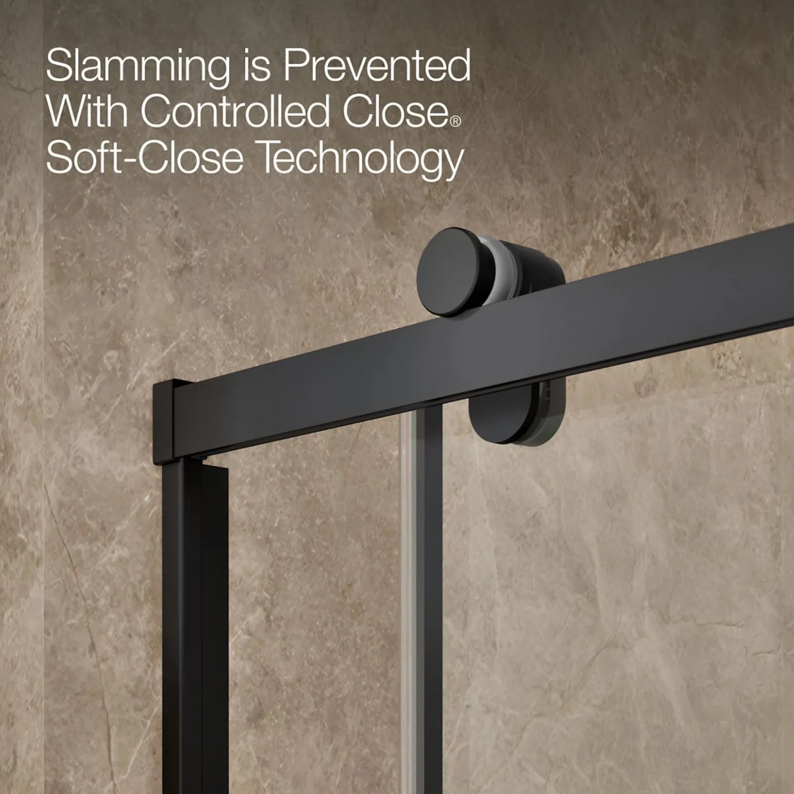 56-5/8"-59-5/8" W x 76.99" H sliding shower door with 3/8"-thick Crystal Clear glass^Kohler Sale