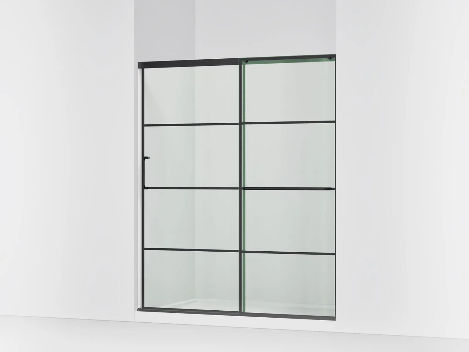 56-1/4"-59-5/8" W x 70-1/2" H sliding shower door with 1/4"-thick Crystal Clear glass^Kohler Outlet