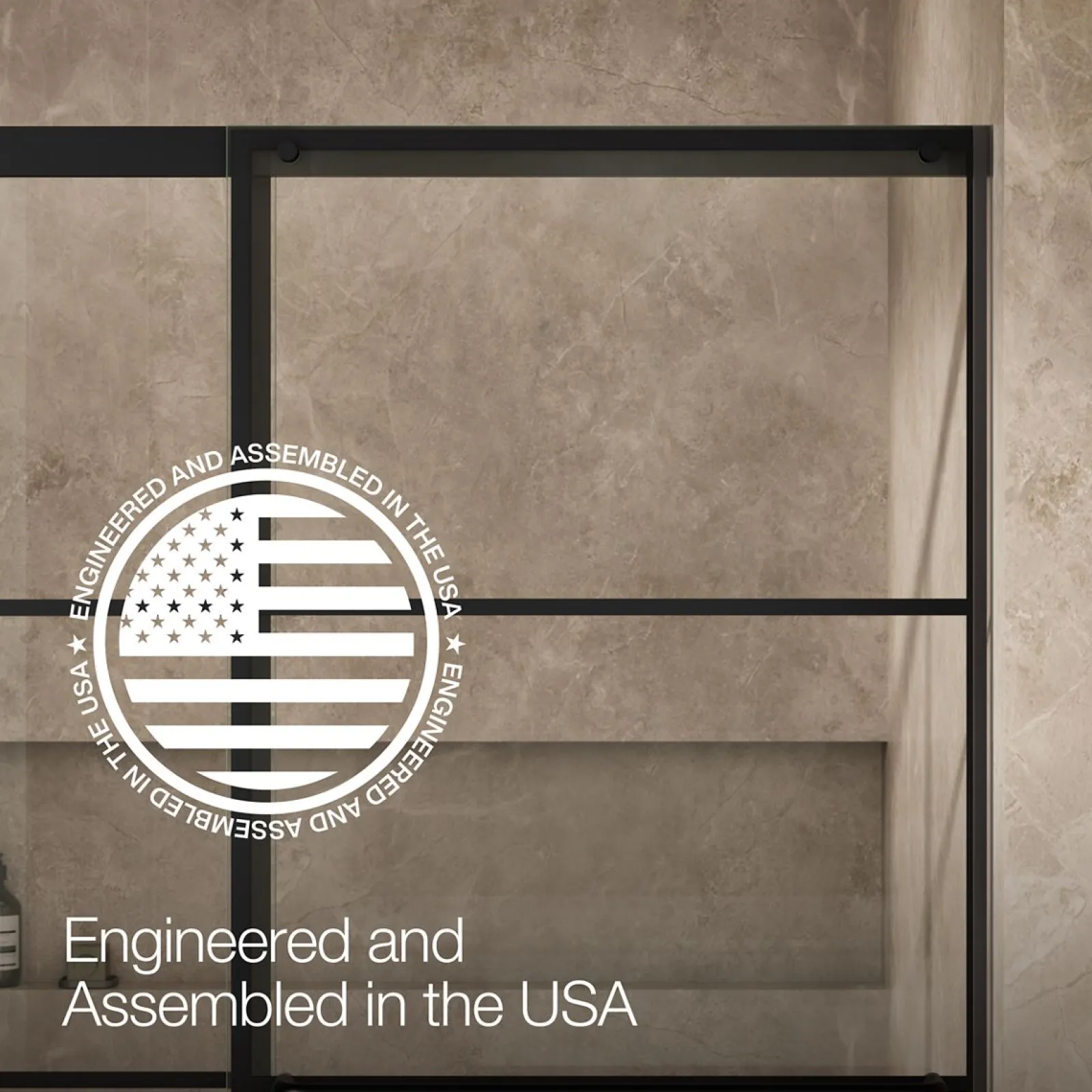 56-1/4"-59-5/8" W x 70-1/2" H sliding shower door with 1/4"-thick Crystal Clear glass^Kohler Outlet
