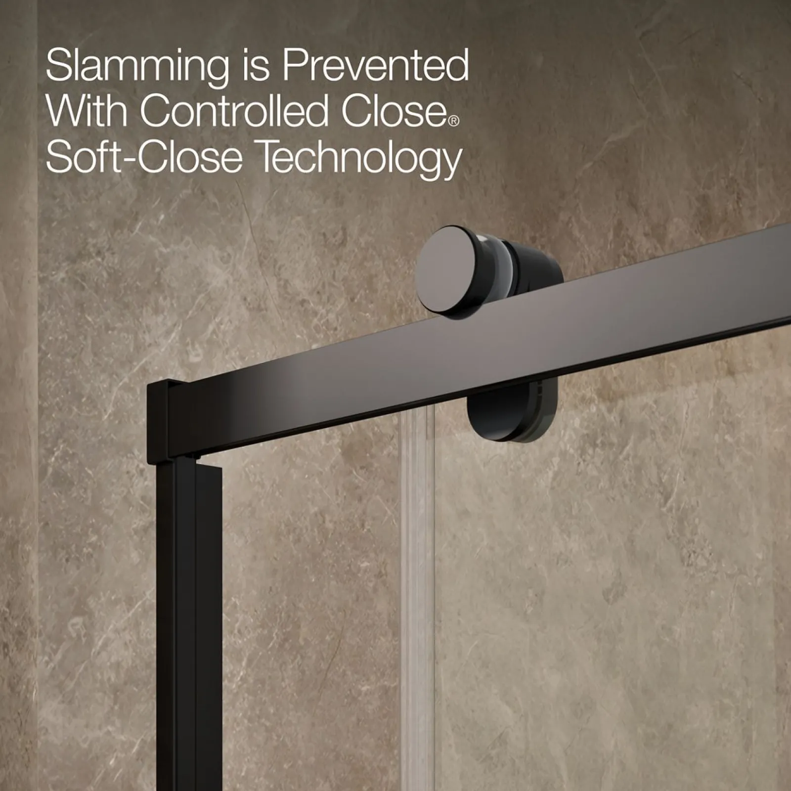 44-5/8"-47-5/8" W x 76.99" H sliding shower door with 3/8"-thick Crystal Clear glass^Kohler Online