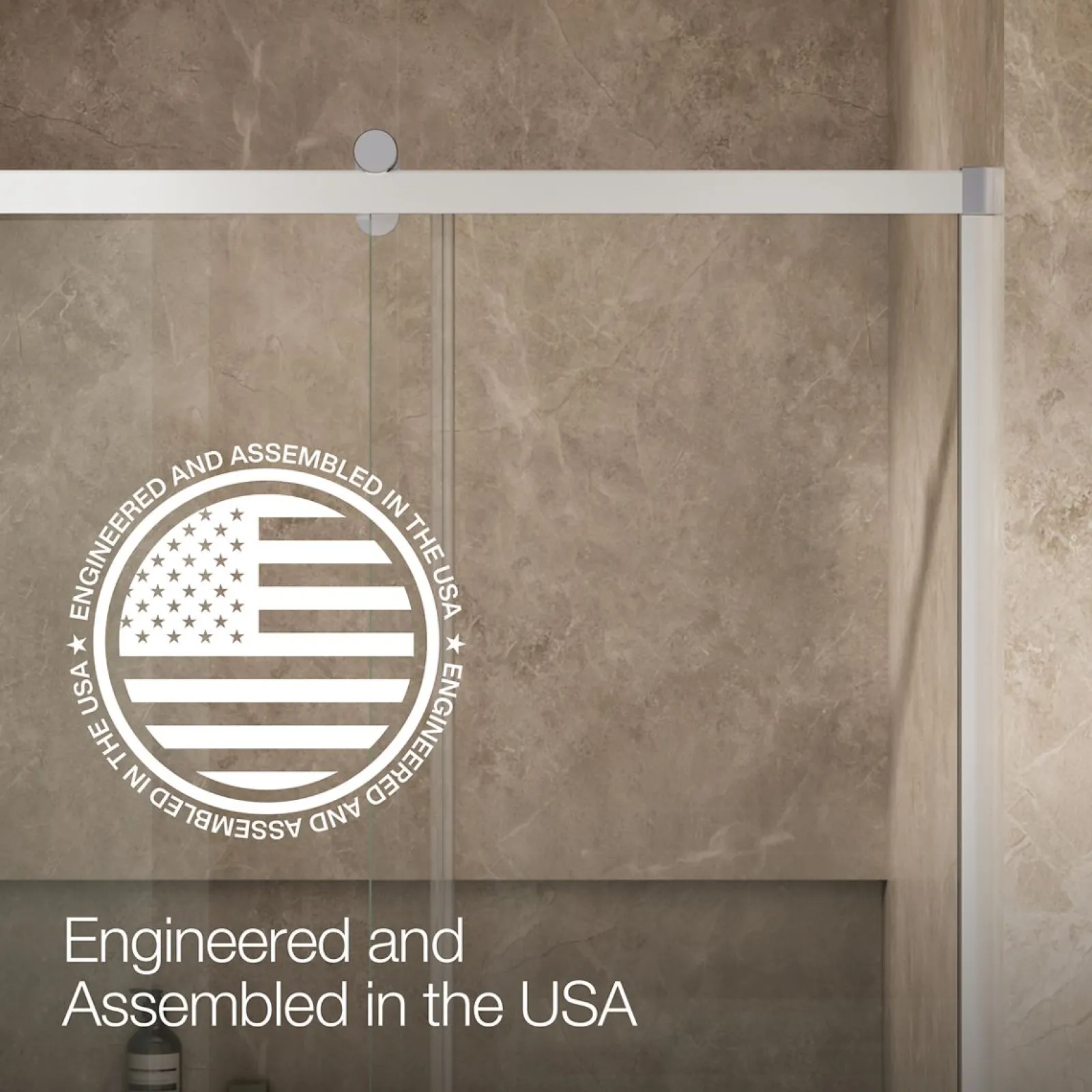44-5/8"-47-5/8" W x 76.99" H sliding shower door with 3/8"-thick Crystal Clear glass^Kohler Online