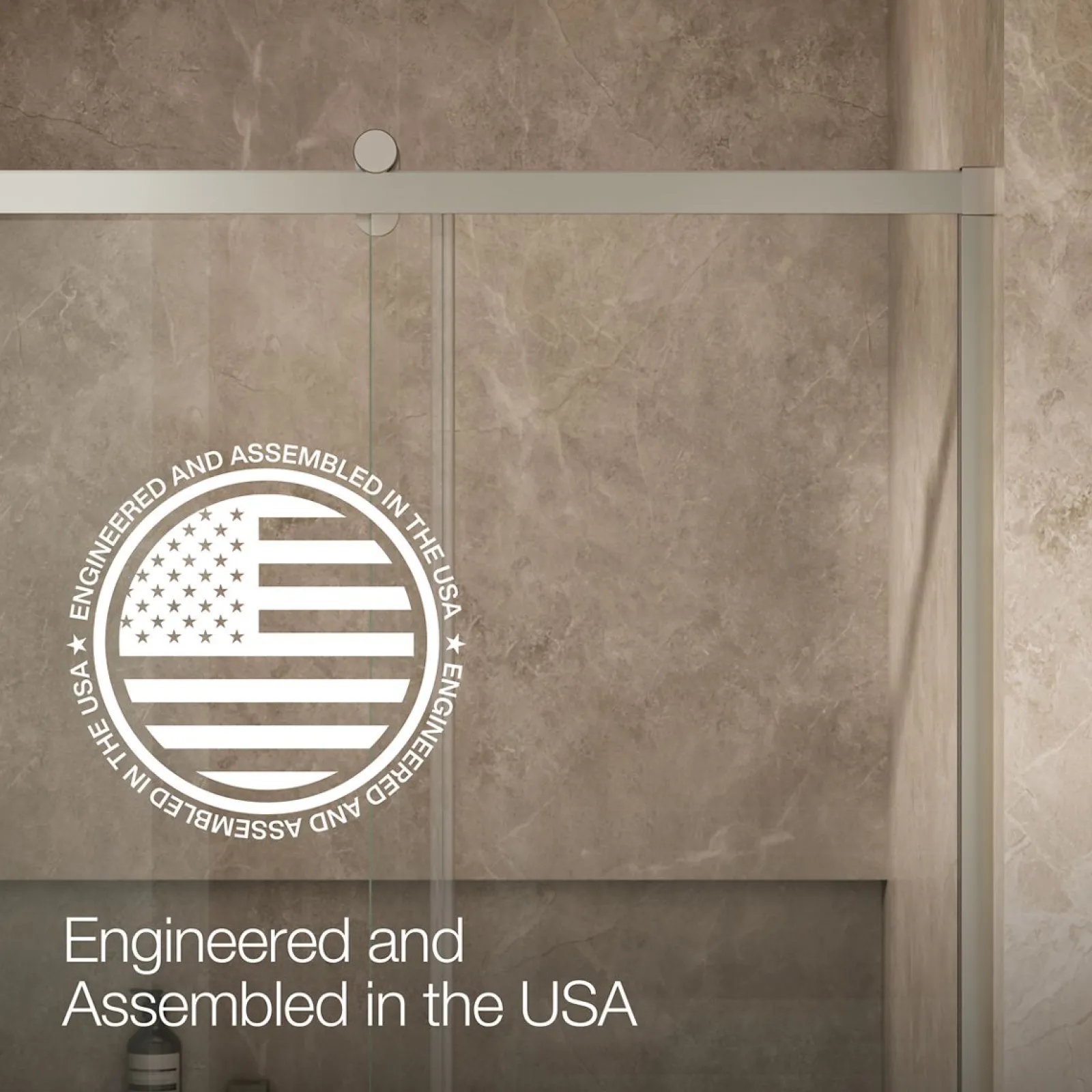 44-5/8"-47-5/8" W x 76.99" H sliding shower door with 3/8"-thick Crystal Clear glass^Kohler Online