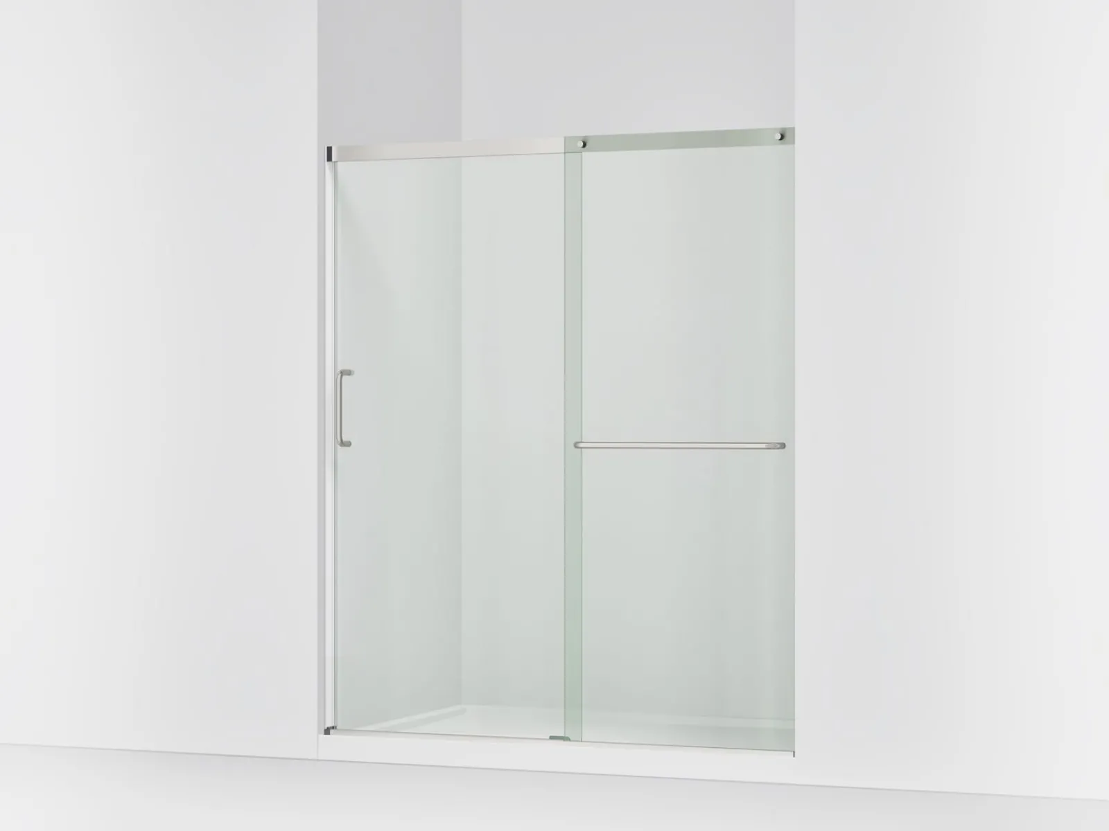 62-1/4"-65-5/8" W x 75-1/2" H sliding shower door with 5/16"-thick Crystal Clear glass^Kohler Clearance
