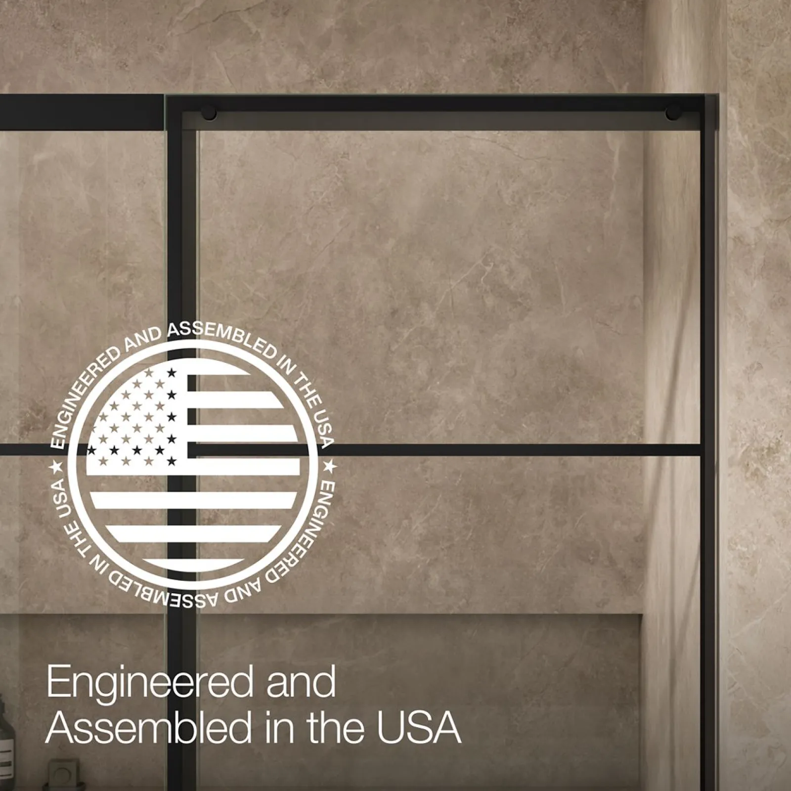 62-1/4"-65-5/8" W x 75-1/2" H sliding shower door with 5/16"-thick Crystal Clear glass^Kohler Hot