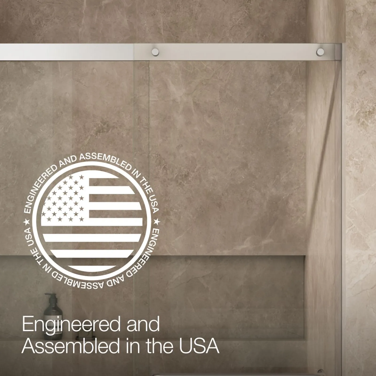 50-1/4"-53-5/8" W x 70-1/2" H sliding shower door with 1/4"-thick Crystal Clear glass^Kohler Clearance