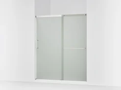 56-1/4"-59-5/8" W x 70-1/2" H sliding shower door with 1/4"-thick Frosted glass^Kohler