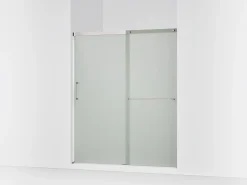 56-1/4"-59-5/8" W x 70-1/2" H sliding shower door with 1/4"-thick Frosted glass^Kohler