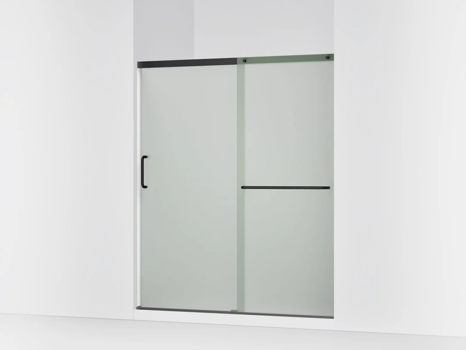 56-1/4"-59-5/8" W x 70-1/2" H sliding shower door with 1/4"-thick Frosted glass^Kohler
