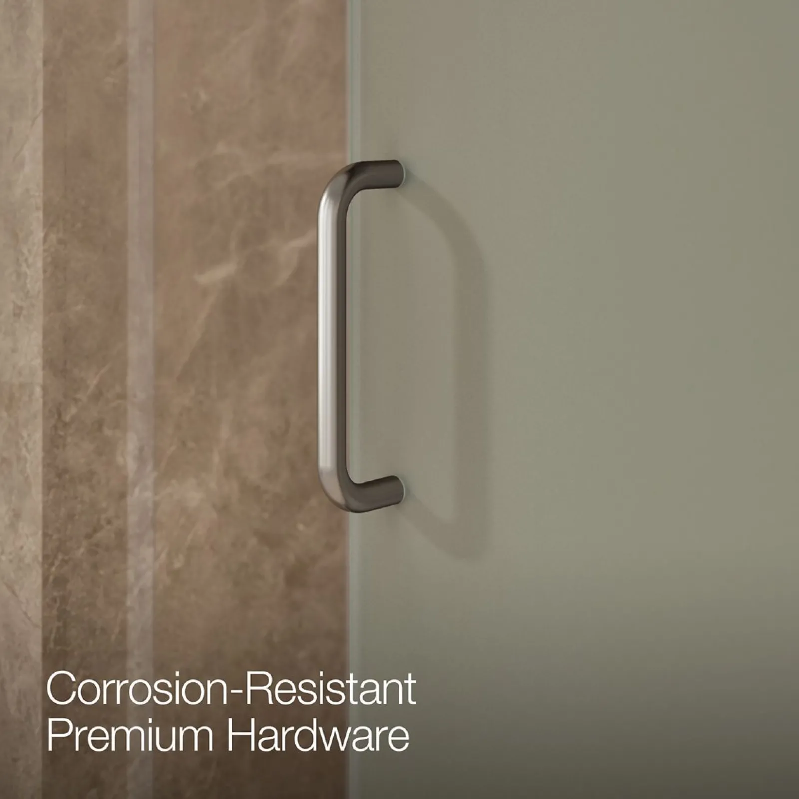 56-1/4"-59-5/8" W x 70-1/2" H sliding shower door with 1/4"-thick Frosted glass^Kohler