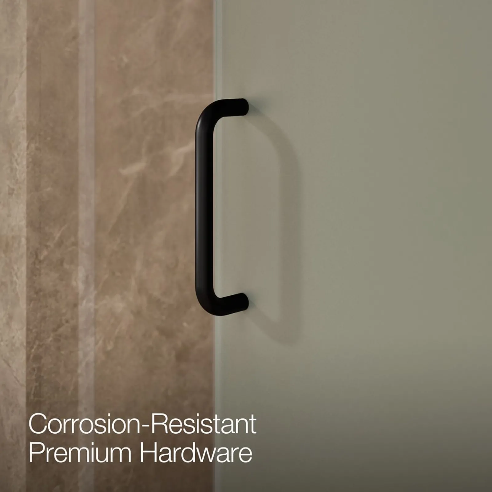56-1/4"-59-5/8" W x 70-1/2" H sliding shower door with 1/4"-thick Frosted glass^Kohler