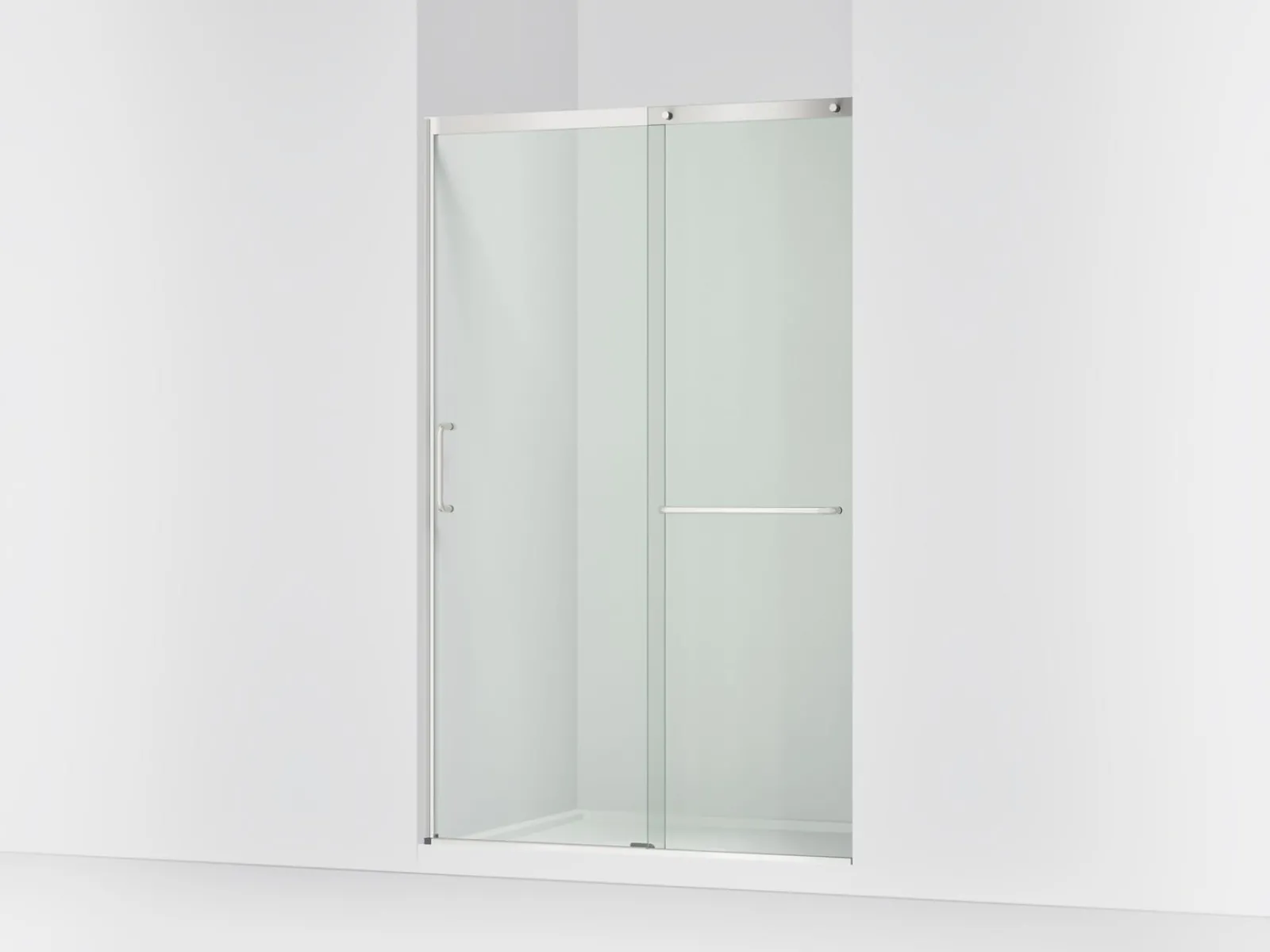 50-1/4"-53-5/8" W x 75-1/2" H sliding shower door with 5/16"-thick Crystal Clear glass^Kohler Clearance