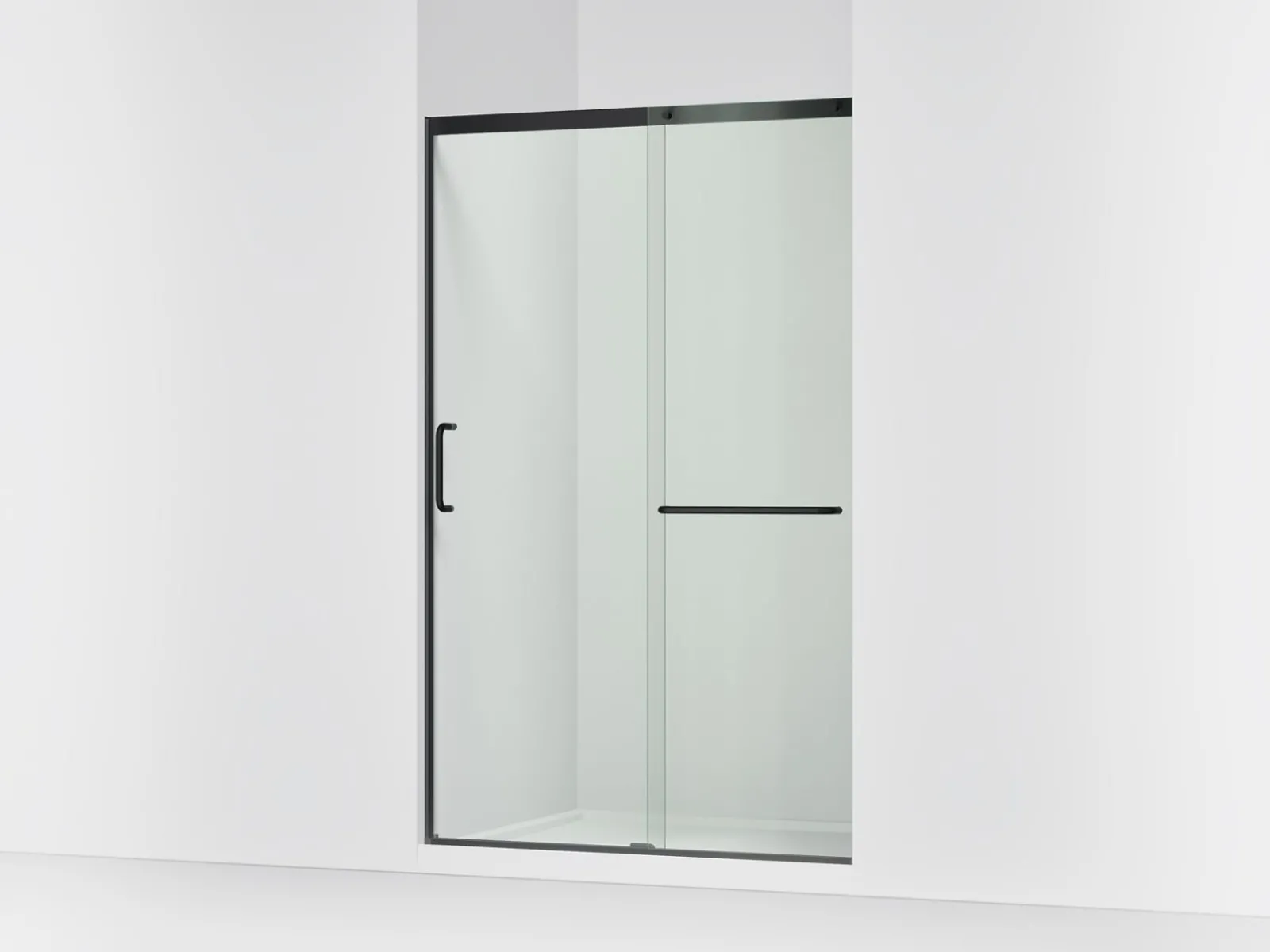 50-1/4"-53-5/8" W x 75-1/2" H sliding shower door with 5/16"-thick Crystal Clear glass^Kohler Clearance