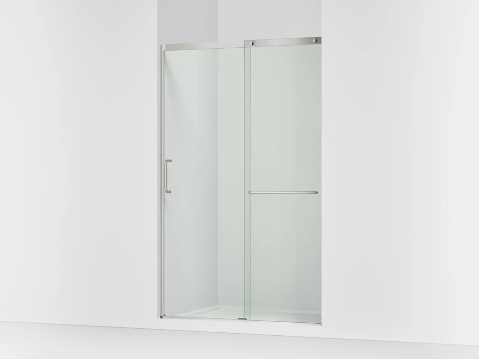 50-1/4"-53-5/8" W x 75-1/2" H sliding shower door with 5/16"-thick Crystal Clear glass^Kohler Clearance