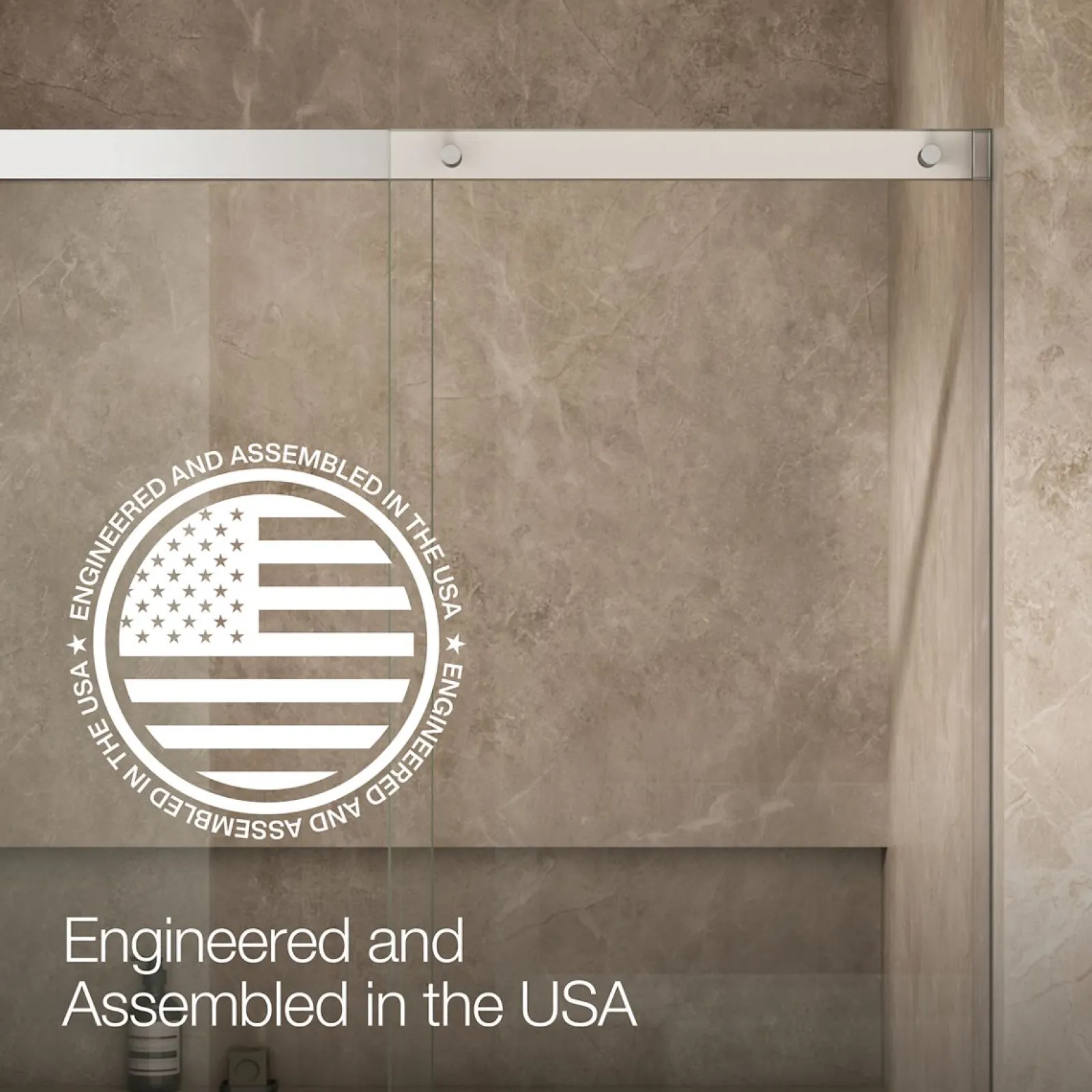 50-1/4"-53-5/8" W x 75-1/2" H sliding shower door with 5/16"-thick Crystal Clear glass^Kohler Clearance