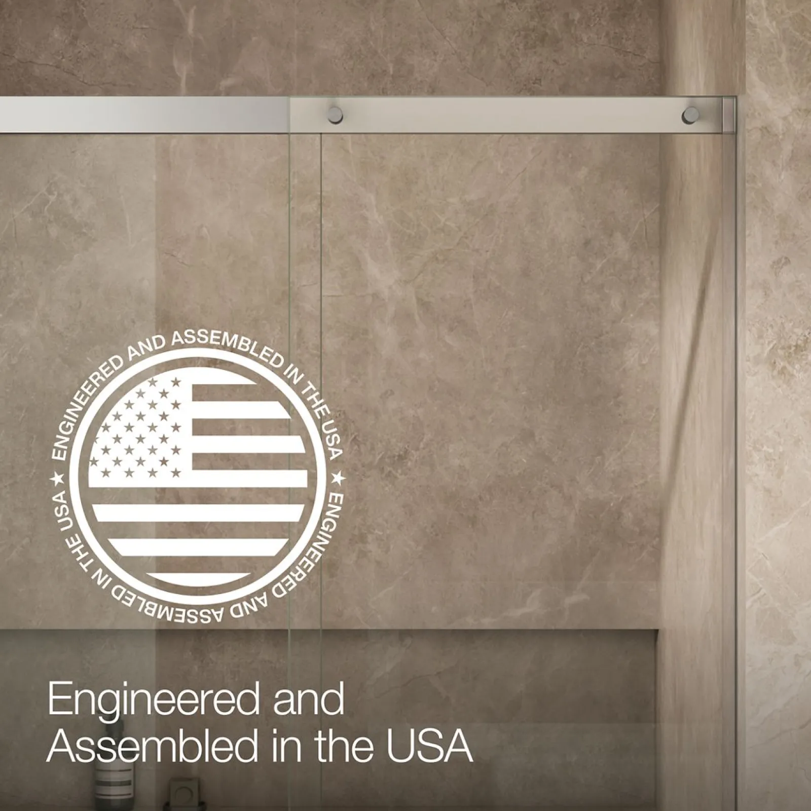 50-1/4"-53-5/8" W x 75-1/2" H sliding shower door with 5/16"-thick Crystal Clear glass^Kohler Clearance