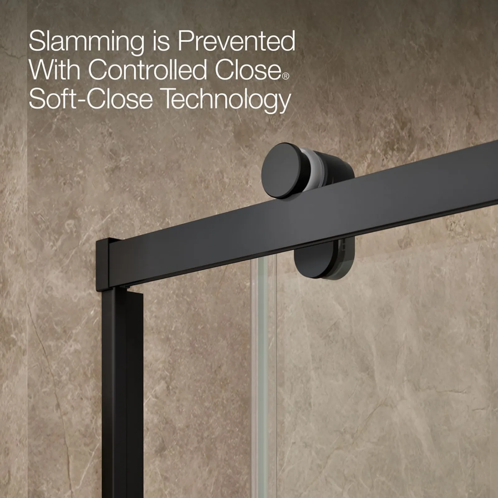 56-5/8"-59-5/8" W x 76.99" H sliding shower door with 3/8"-thick Crystal Clear glass^Kohler Outlet