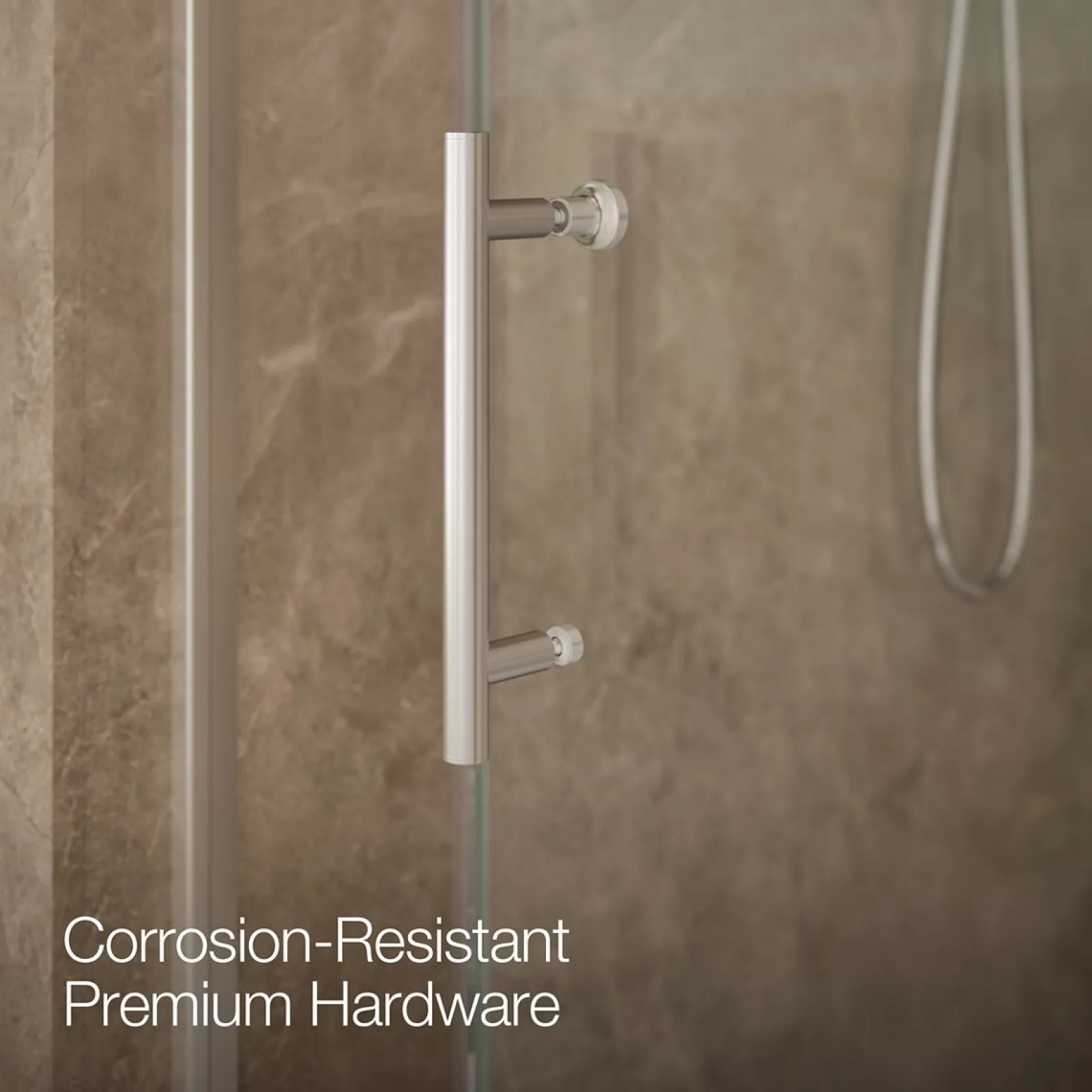 56-5/8"-59-5/8" W x 76.99" H sliding shower door with 3/8"-thick Crystal Clear glass^Kohler Clearance
