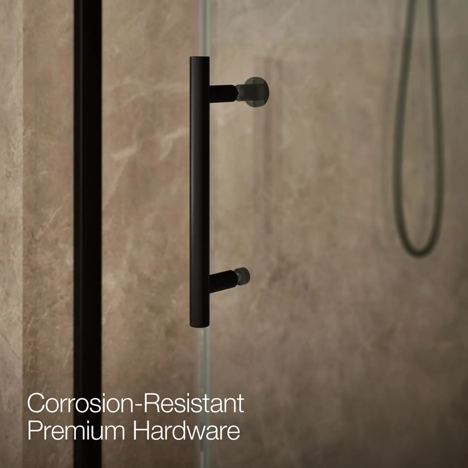 56-5/8"-59-5/8" W x 76.99" H sliding shower door with 3/8"-thick Crystal Clear glass^Kohler Clearance