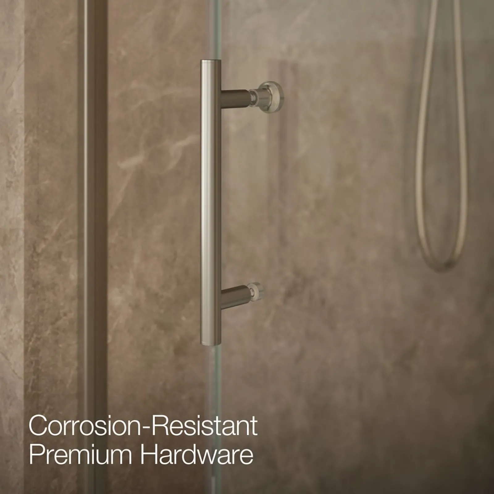 56-5/8"-59-5/8" W x 76.99" H sliding shower door with 3/8"-thick Crystal Clear glass^Kohler Clearance