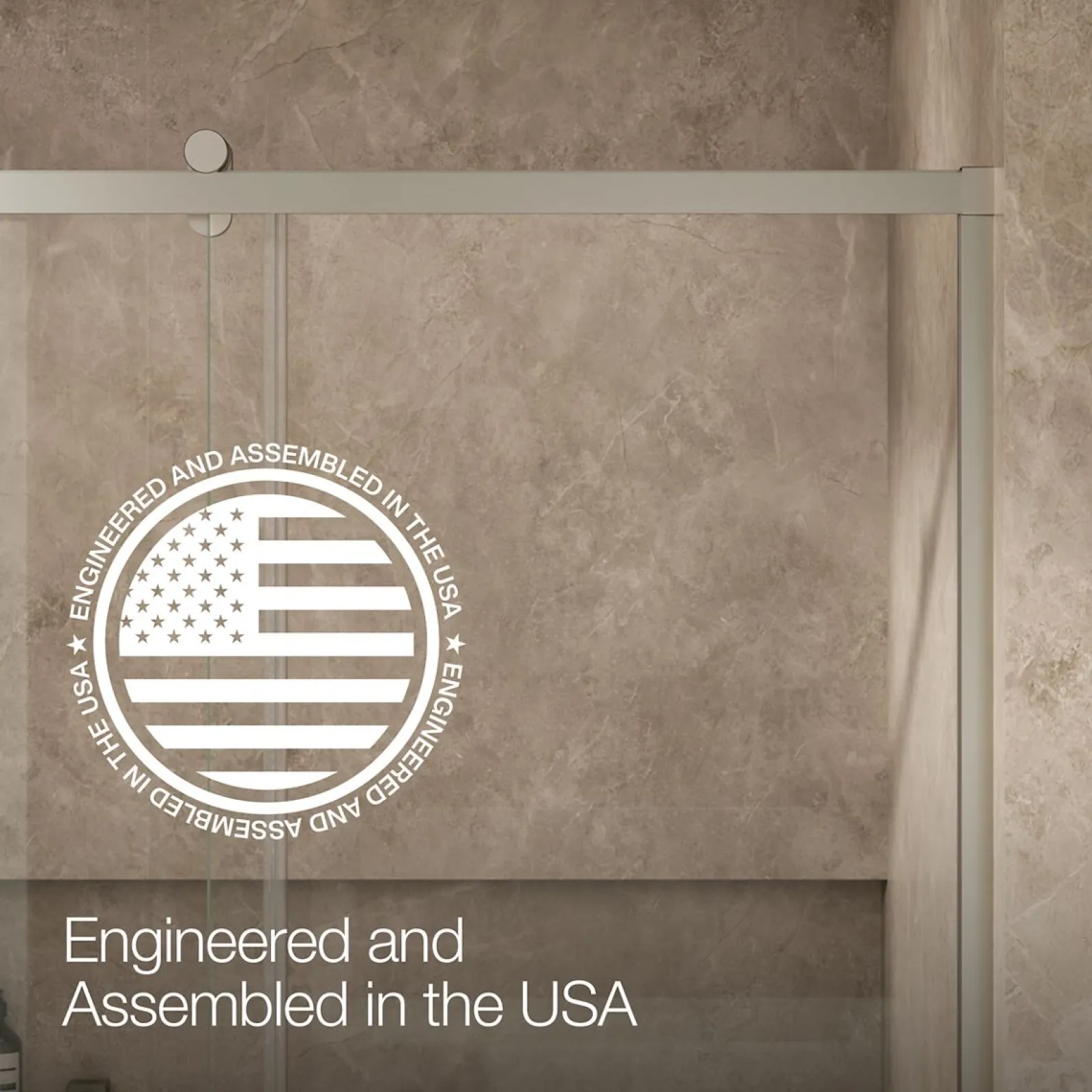 56-5/8"-59-5/8" W x 76.99" H sliding shower door with 3/8"-thick Crystal Clear glass^Kohler Clearance