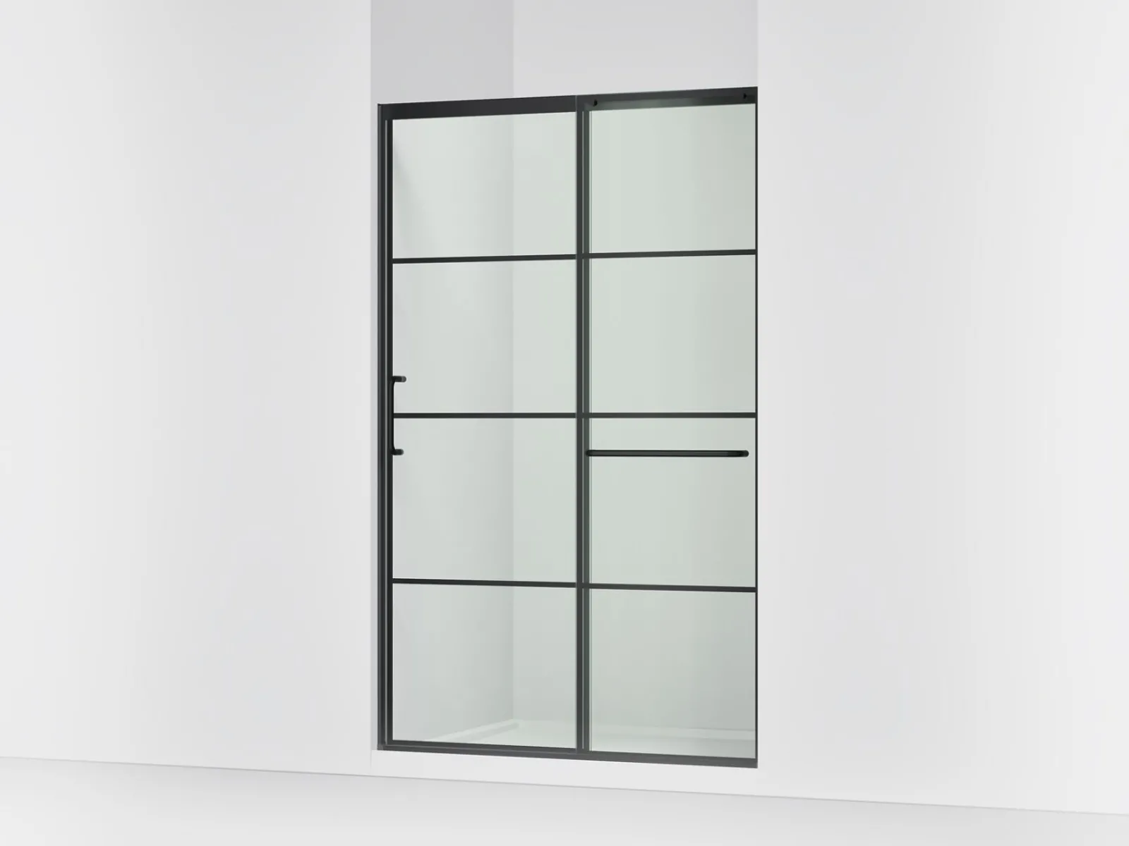 50-1/4"-53-5/8" W x 75-1/2" H sliding shower door with 5/16"-thick Crystal Clear glass^Kohler Clearance