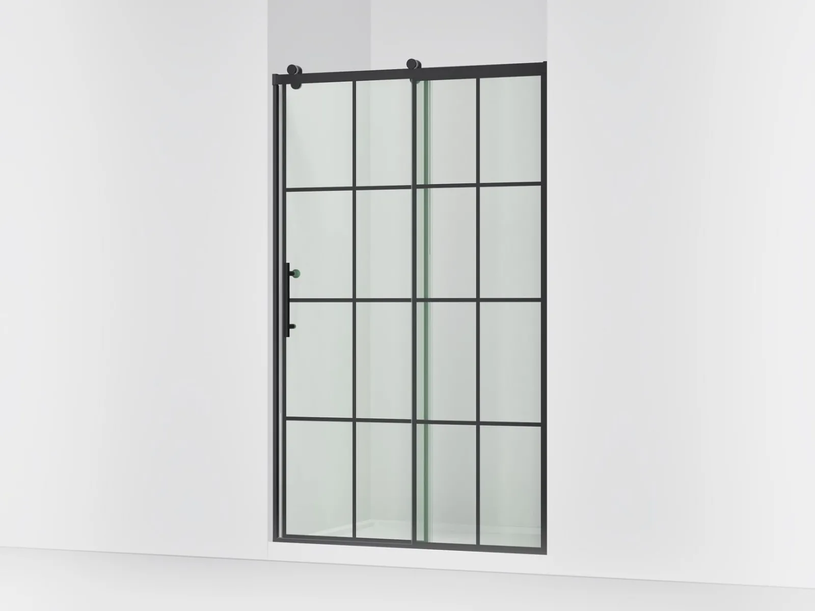 44-5/8"-47-5/8" W x 76.99" H sliding shower door with 3/8"-thick Crystal Clear glass^Kohler Clearance