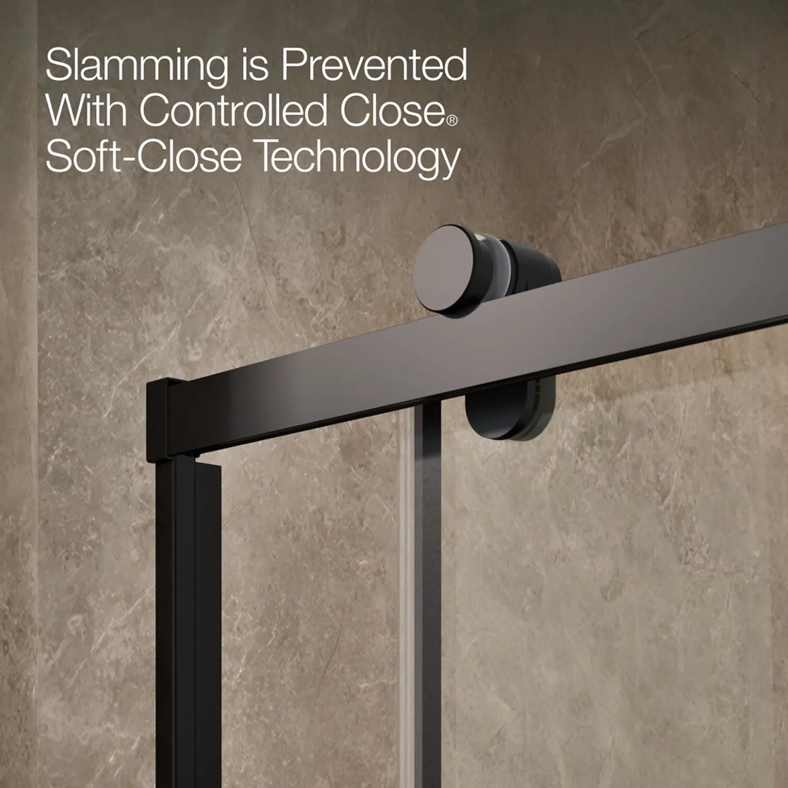 44-5/8"-47-5/8" W x 76.99" H sliding shower door with 3/8"-thick Crystal Clear glass^Kohler Clearance