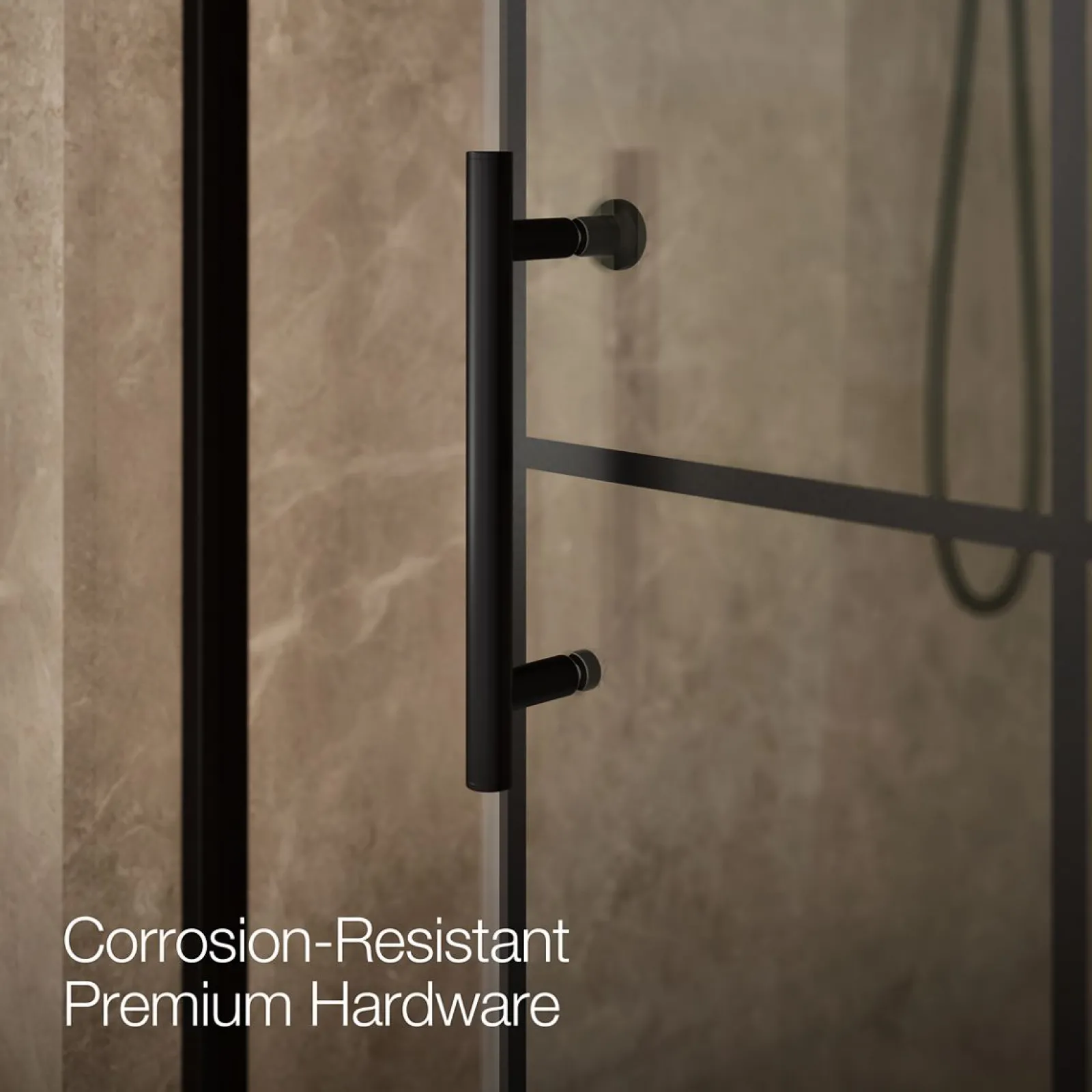 44-5/8"-47-5/8" W x 76.99" H sliding shower door with 3/8"-thick Crystal Clear glass^Kohler Clearance