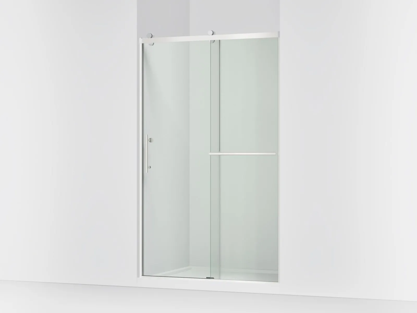44-5/8"-47-5/8" W x 76.99" H sliding shower door with 3/8"-thick Crystal Clear glass^Kohler Discount