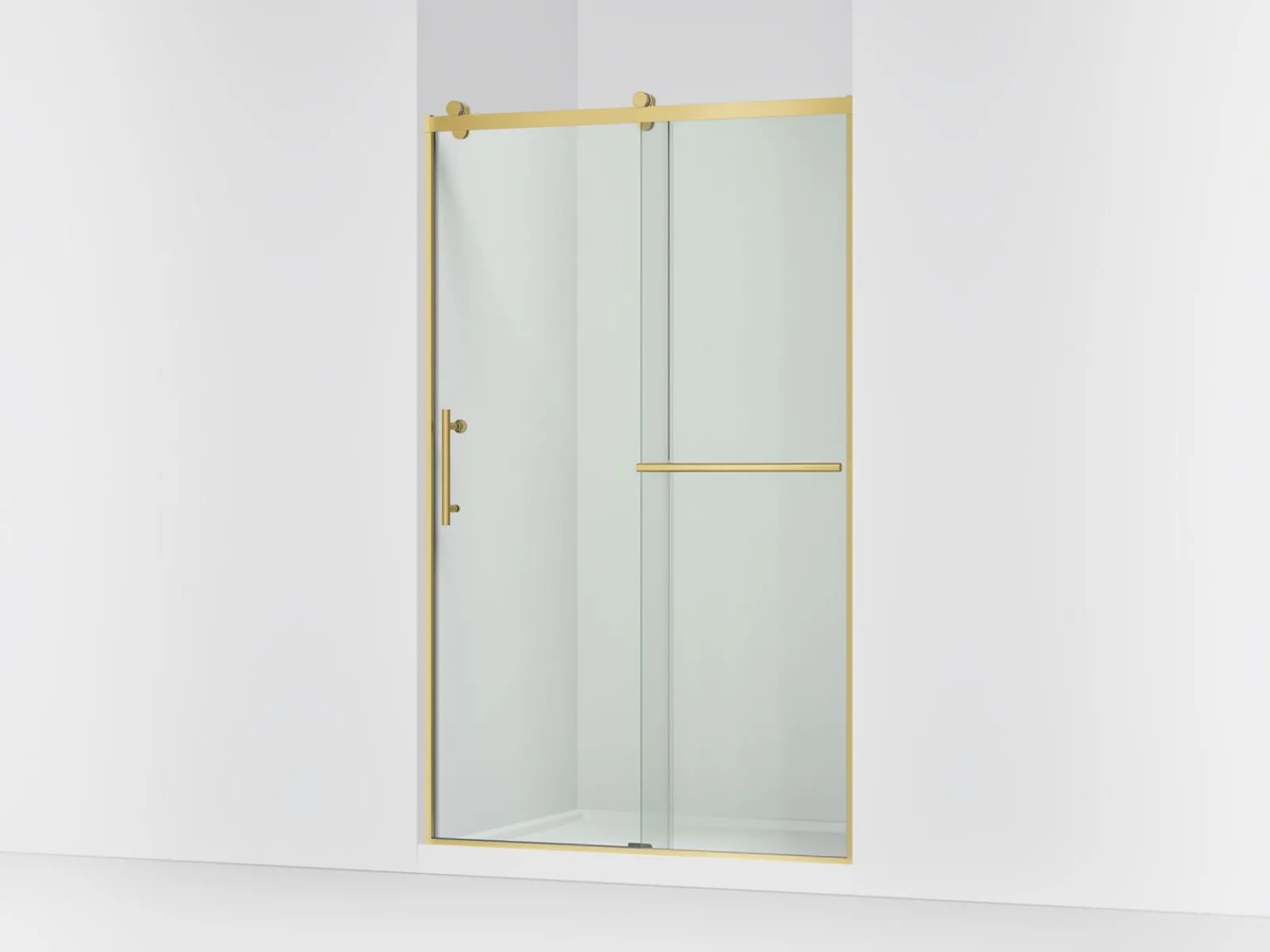 44-5/8"-47-5/8" W x 76.99" H sliding shower door with 3/8"-thick Crystal Clear glass^Kohler Discount