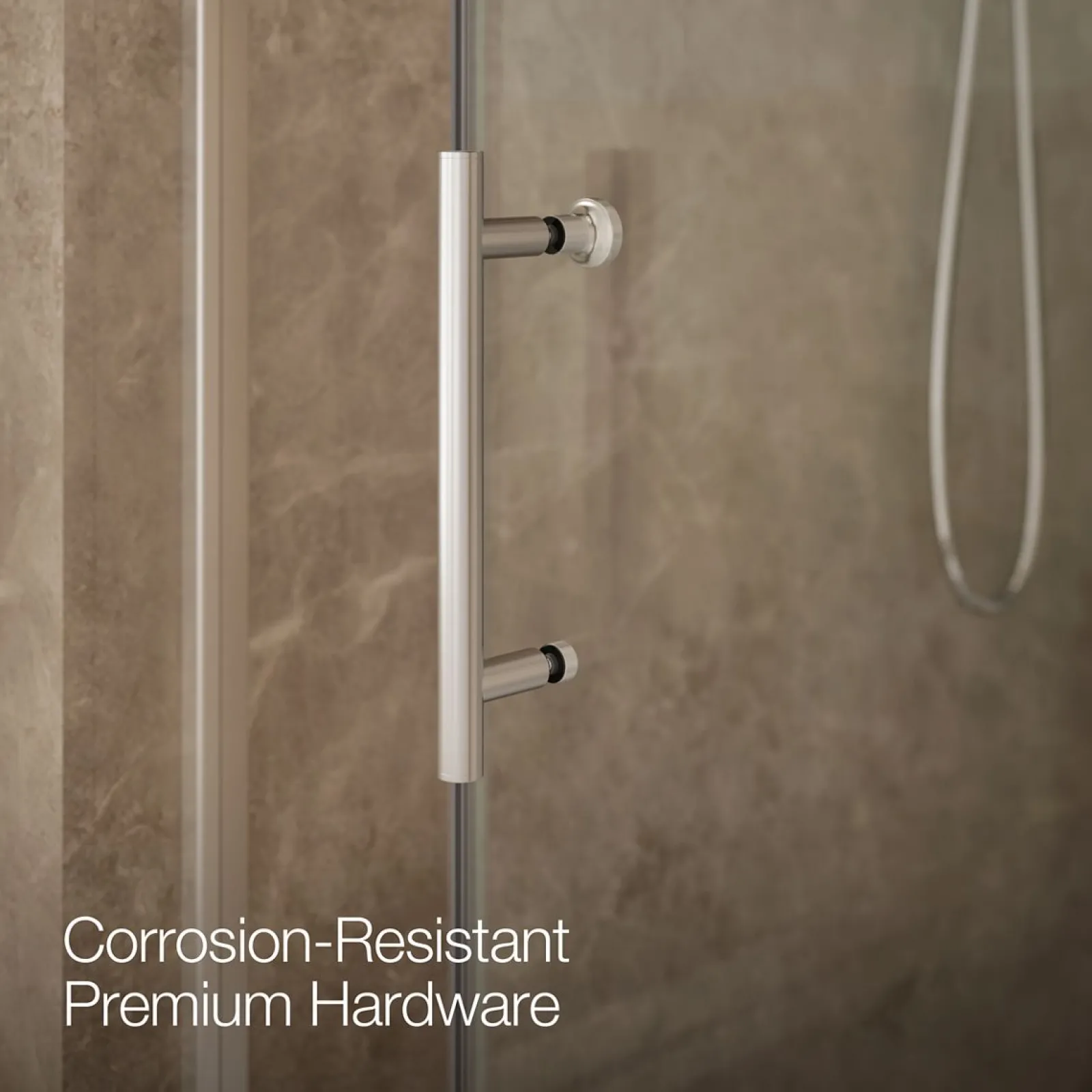 44-5/8"-47-5/8" W x 76.99" H sliding shower door with 3/8"-thick Crystal Clear glass^Kohler Discount