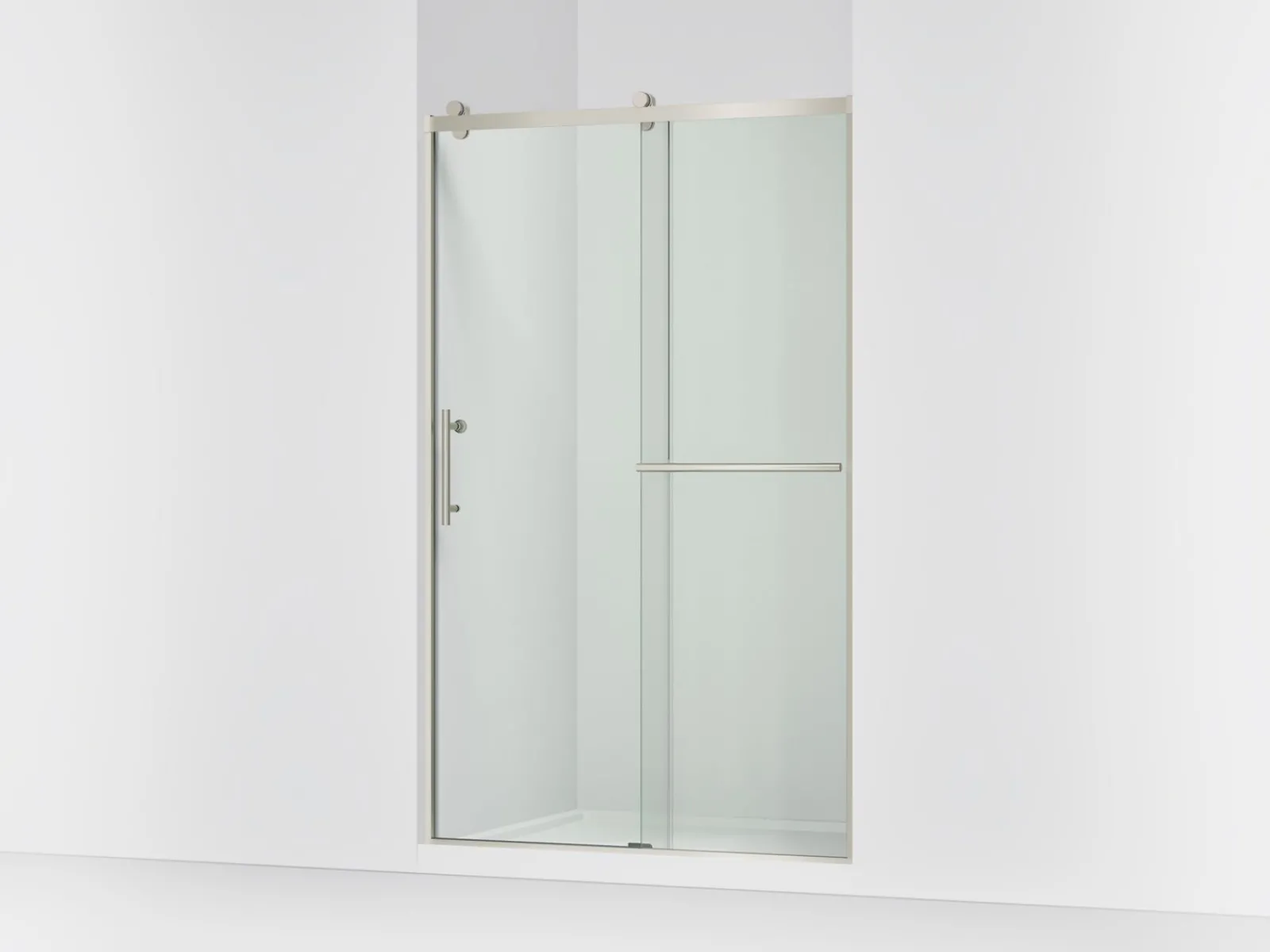 44-5/8"-47-5/8" W x 76.99" H sliding shower door with 3/8"-thick Crystal Clear glass^Kohler Discount