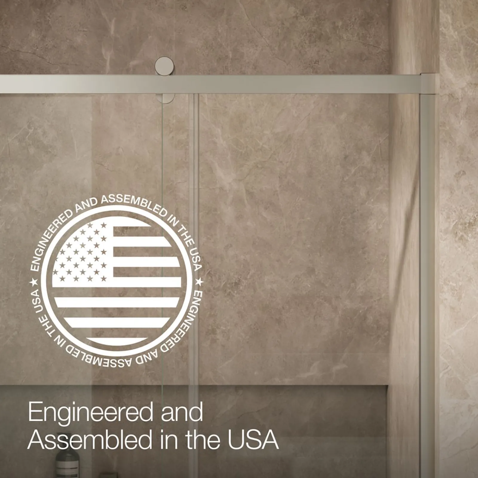 44-5/8"-47-5/8" W x 76.99" H sliding shower door with 3/8"-thick Crystal Clear glass^Kohler Discount
