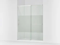 56-1/4"-59-5/8" W x 75-1/2" H sliding shower door with 5/16"-thick Crystal Clear glass^Kohler Online