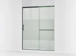 56-1/4"-59-5/8" W x 75-1/2" H sliding shower door with 5/16"-thick Crystal Clear glass^Kohler Online