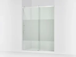 56-5/8"-59-5/8" W x 76.99" H sliding shower door with 3/8"-thick Crystal Clear glass^Kohler Sale